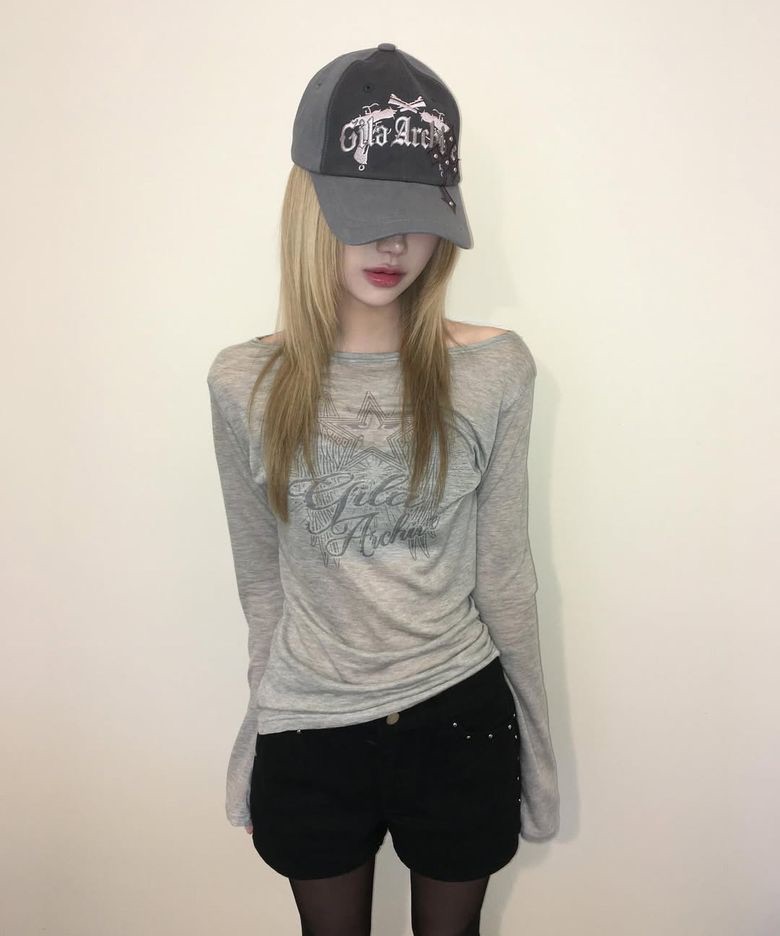 Jisoo/natty同款 GILAARCHIVE STAR WING SHEER LONG SLEEVE