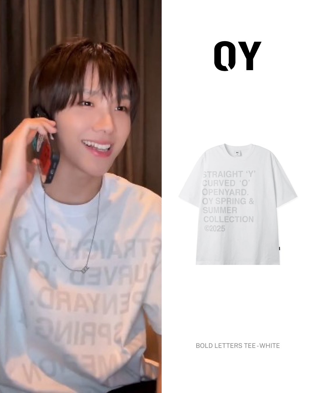 金雲鶴同款 OY BOLD LETTERS TEE