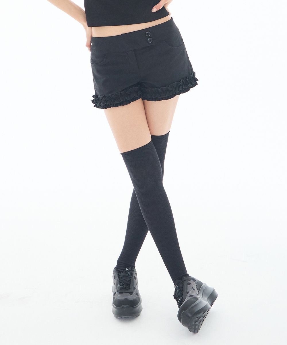 高恩 x illigo 短褲 frill row button shorts