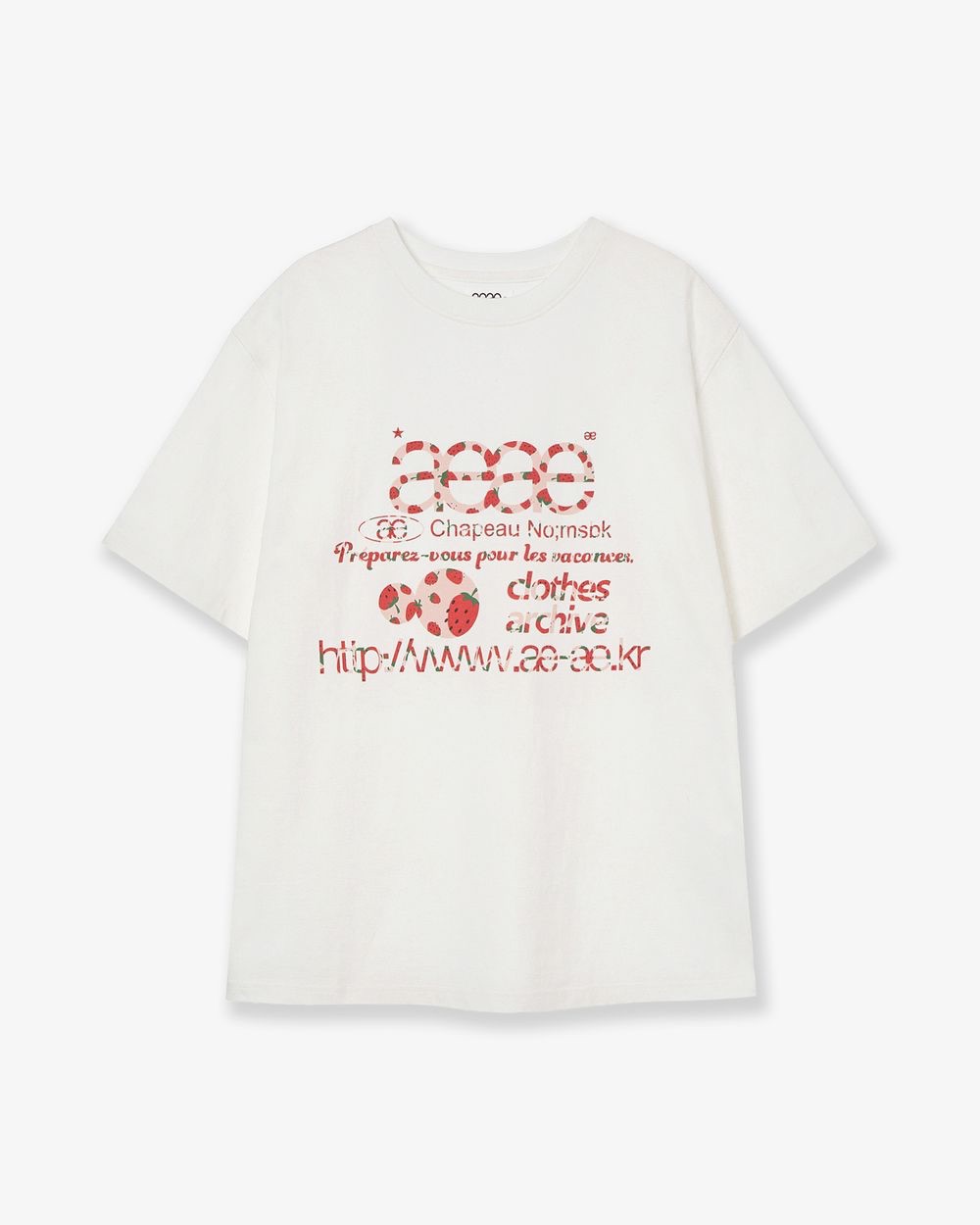 aeae 草莓短袖 WEB LOGO T-SHIRTS