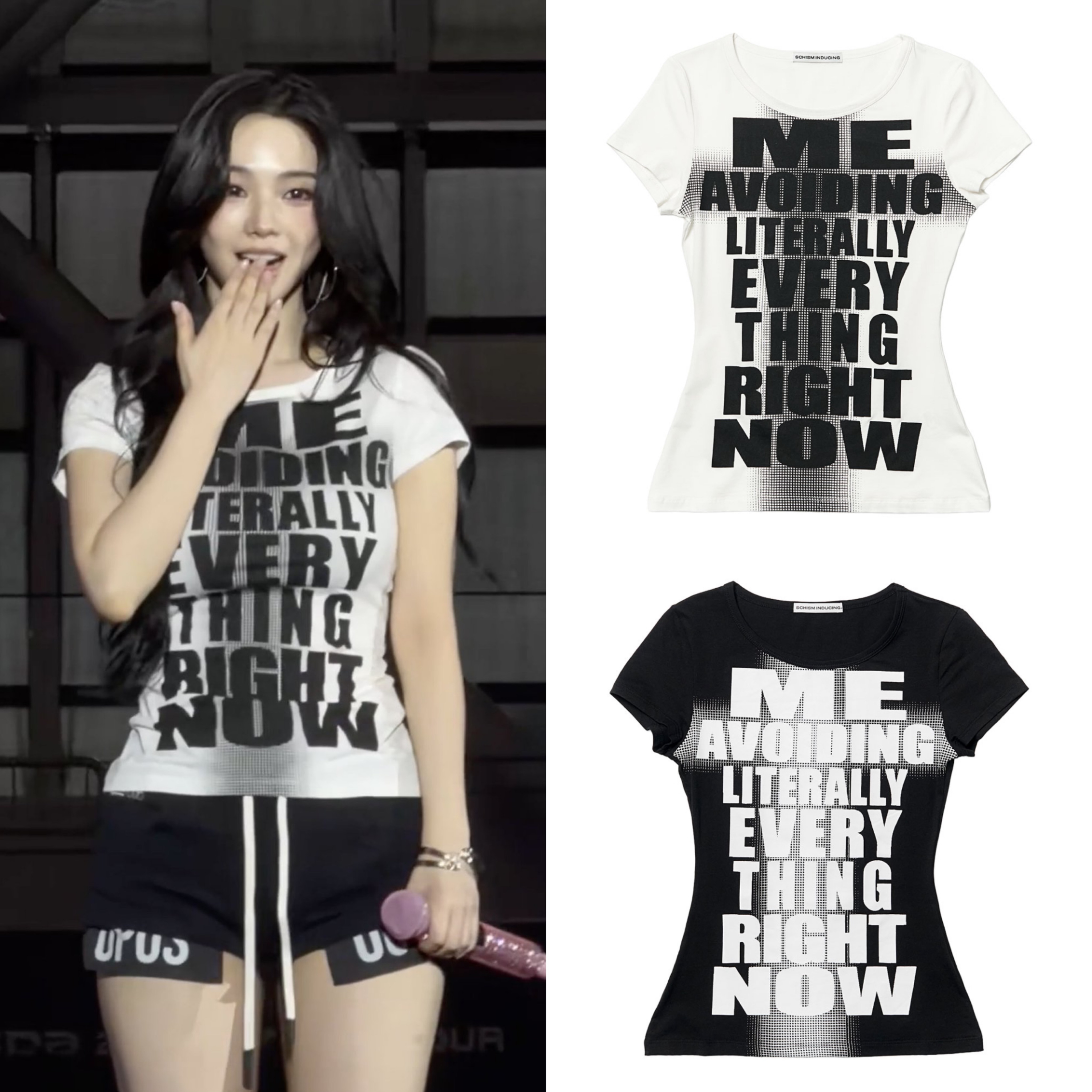Karina同款 SCHISM INDUCING AVOIDING EVERYTHING T SHIRT