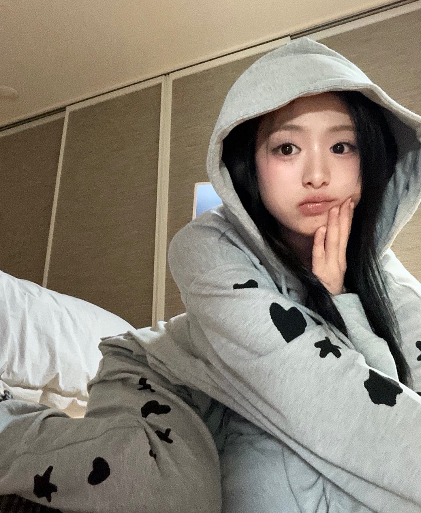 YUHA/CARMEN/雅賢同款 youhee GRAPHIC WAFFLE HOOD ZIP-UP