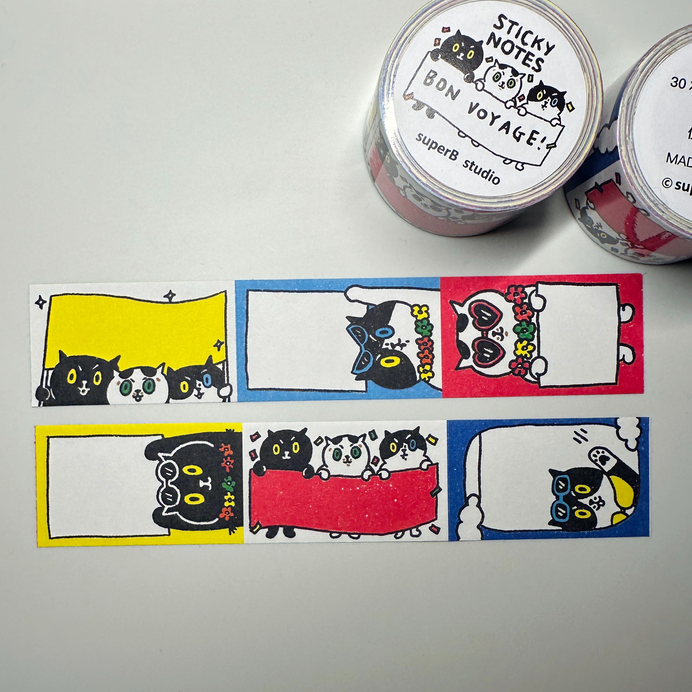 接機小貓便利貼紙膠帶 Sticky Notes