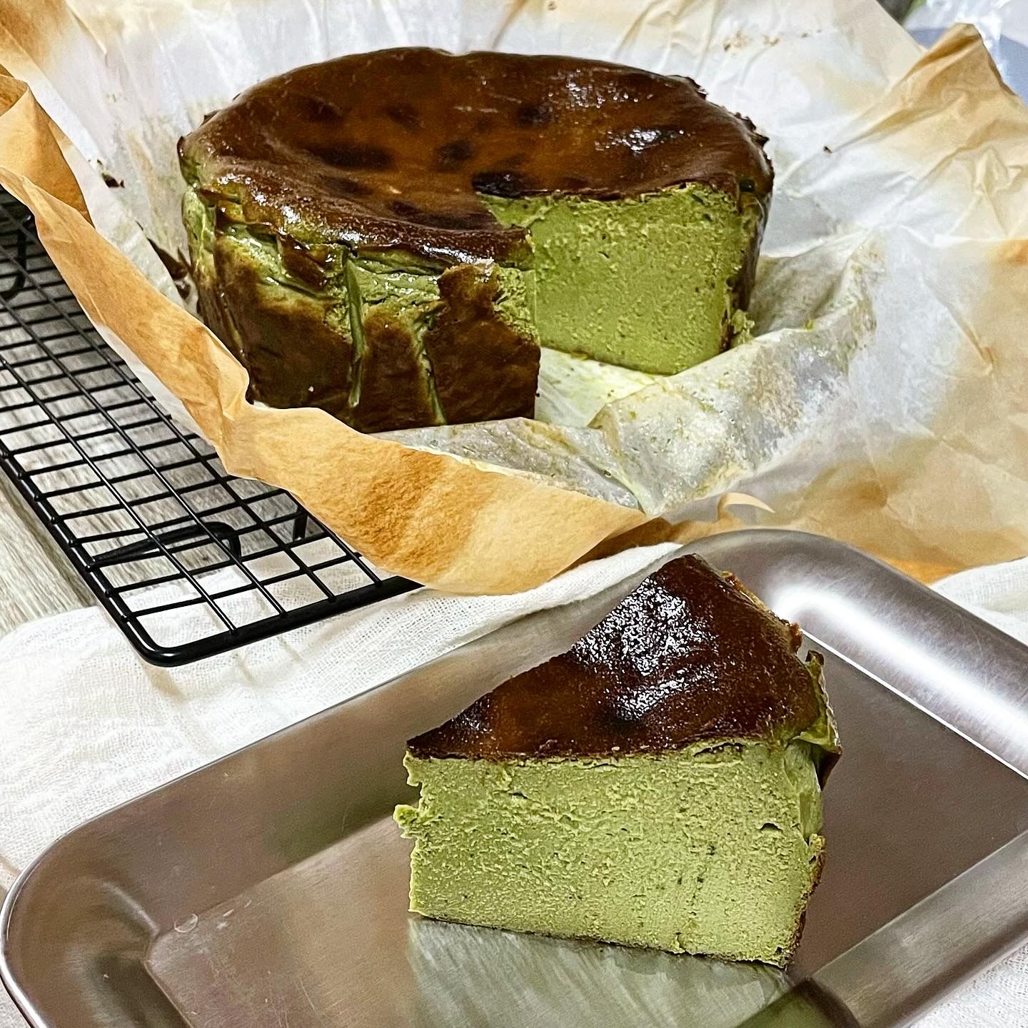 小山園濃抹茶巴斯克