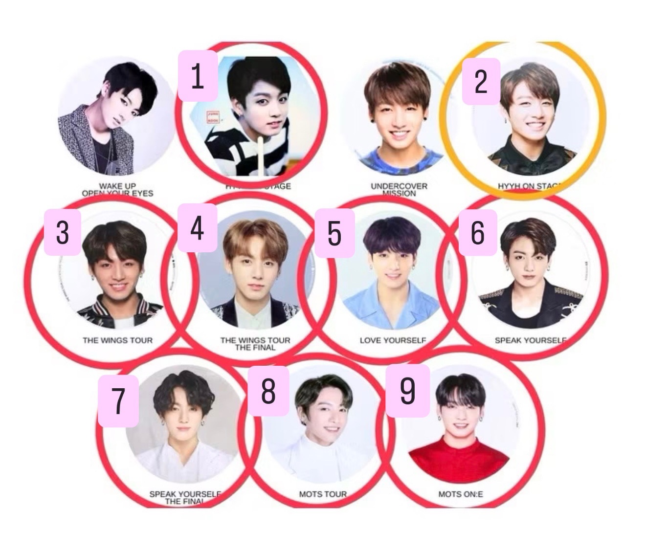 全新官方正版柾國大頭扇