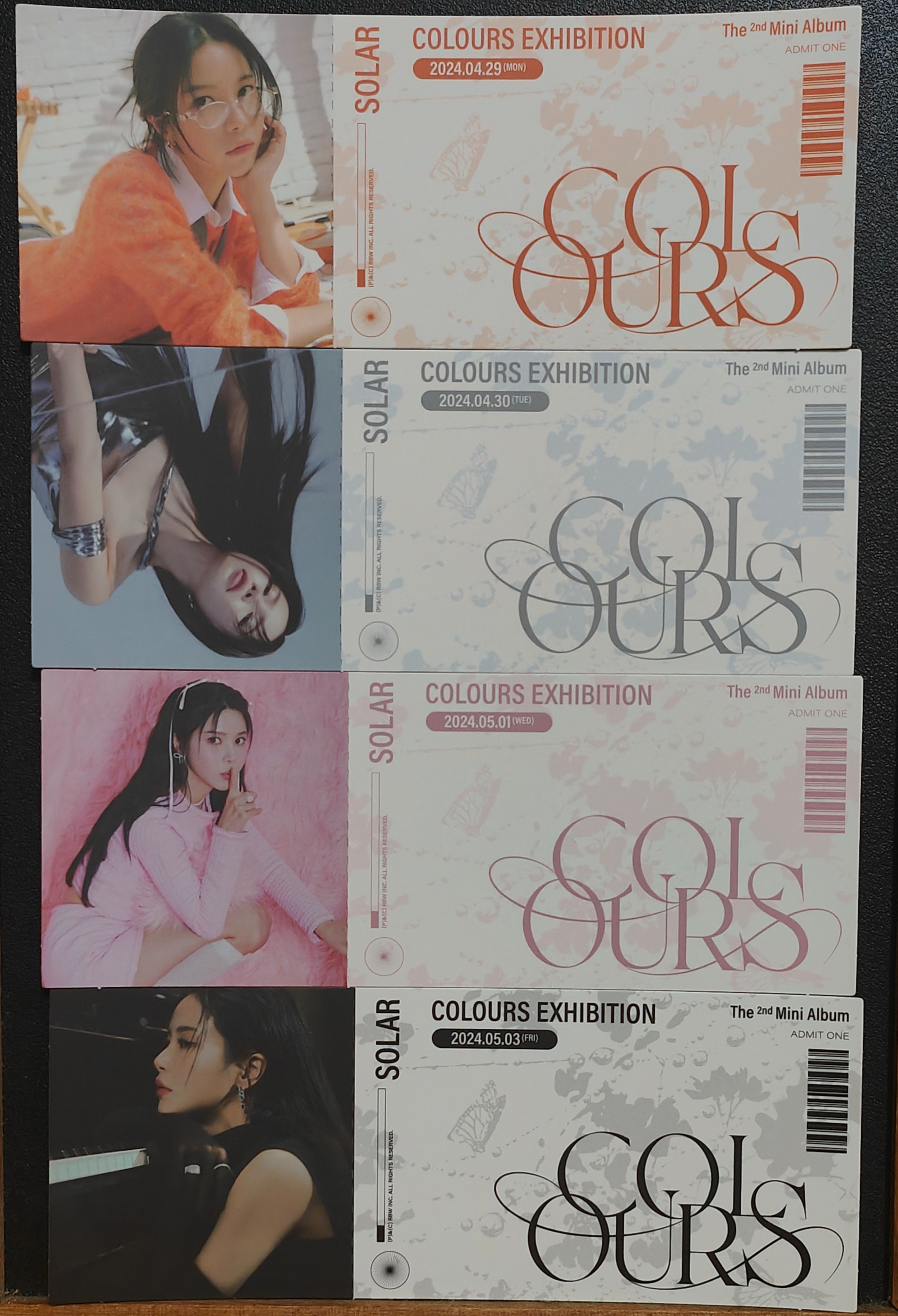 頌樂 colours專輯展覽票卡
