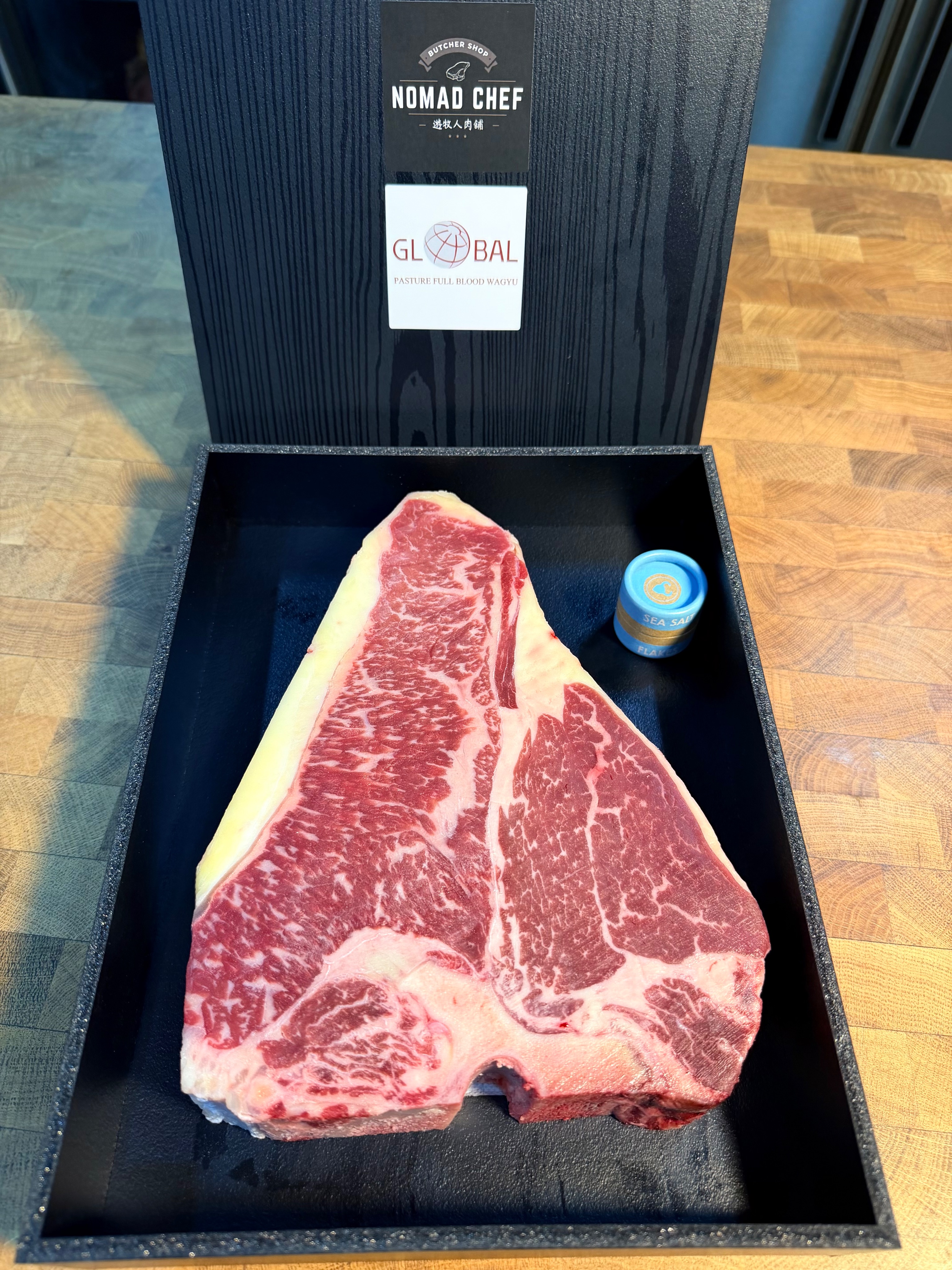 澳洲Global Meat純血老母和牛丁骨M8-M9（單片零售）台北星級牛排館御用品牌。