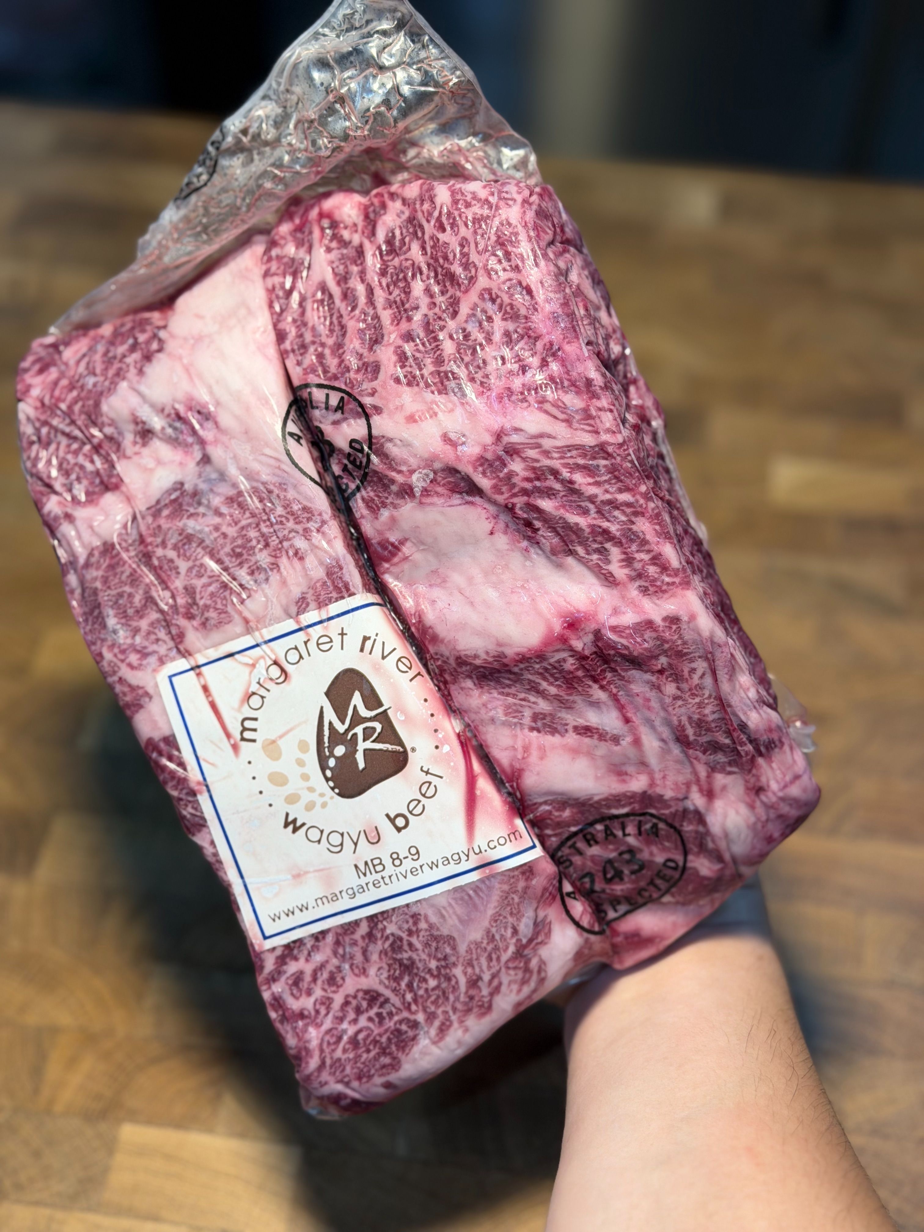 澳洲Margaret River純種和牛MB8-9翼板（冷藏原肉無備註分切方式會冷凍寄出）（需分切請備著）