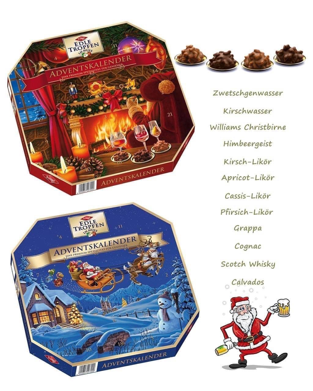 德國🇩🇪Trumpf 2022調酒巧克力 ​聖誕倒數月曆 36x36 cm