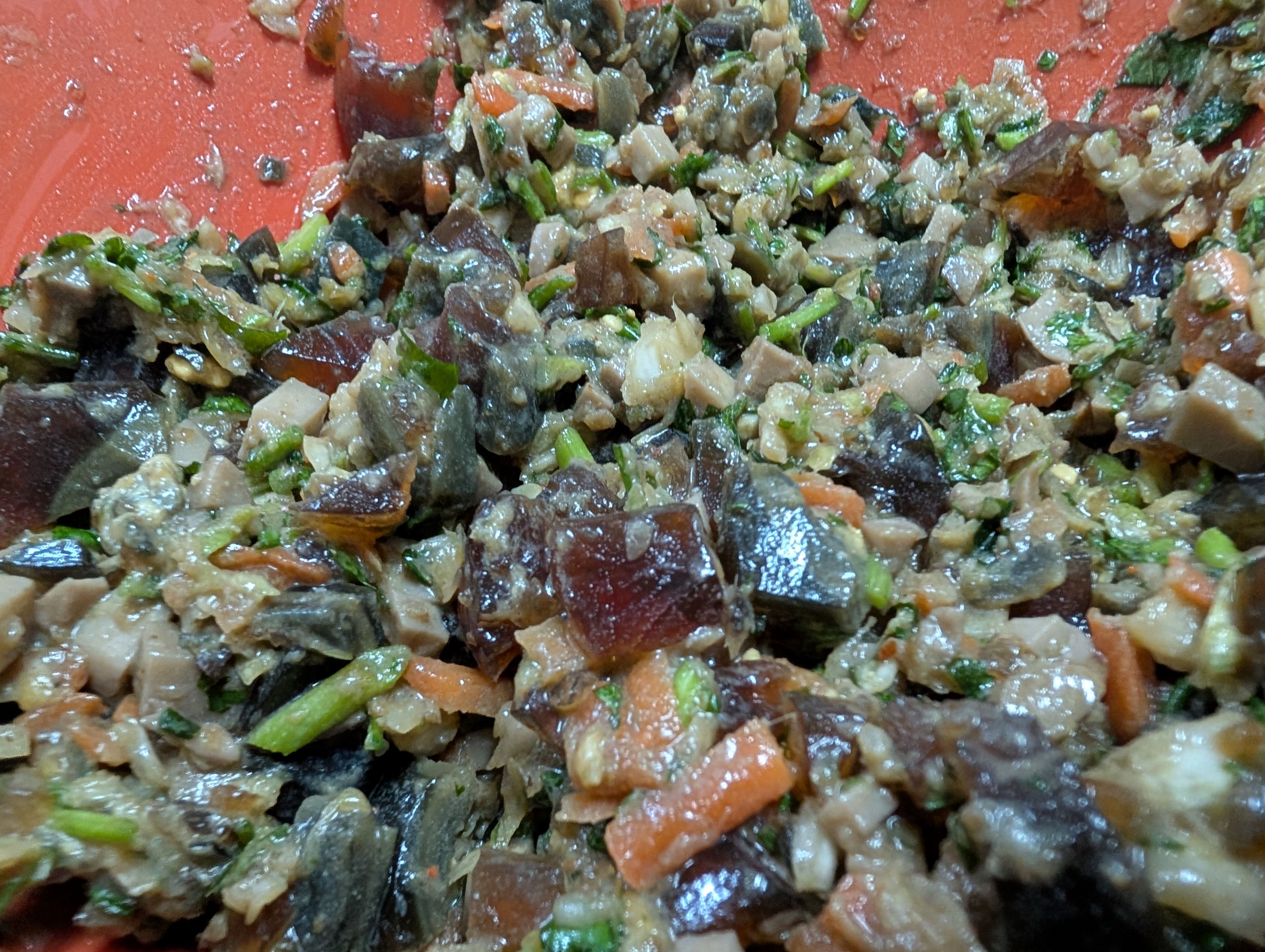 手工十味香菜皮蛋水餃（素食）