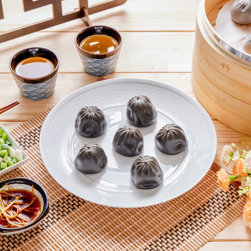 黑芝麻豬肉湯包