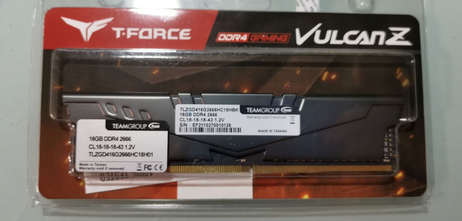 TEAM　T-FORCE　DDR4-2666　16G