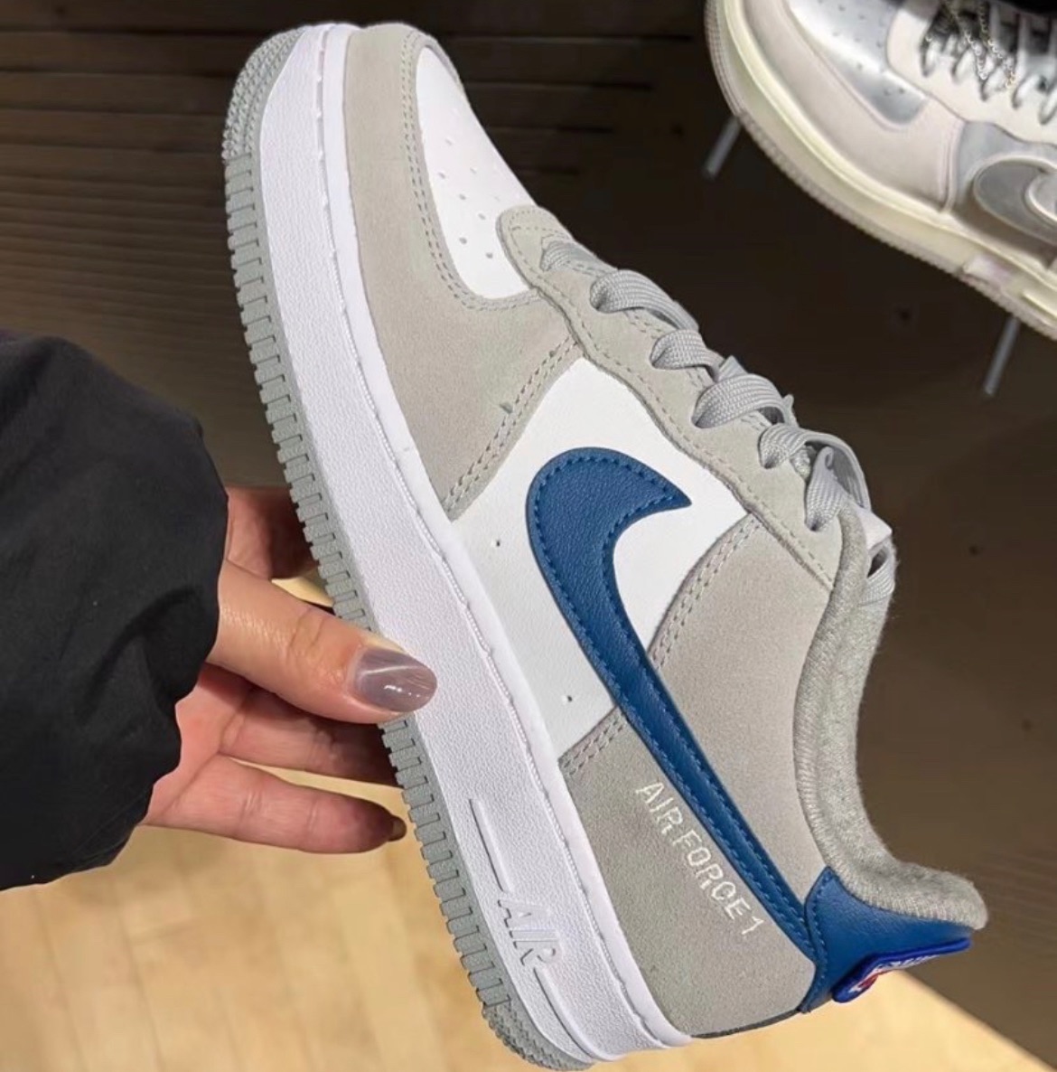 Nike AF1 灰藍 小Dior