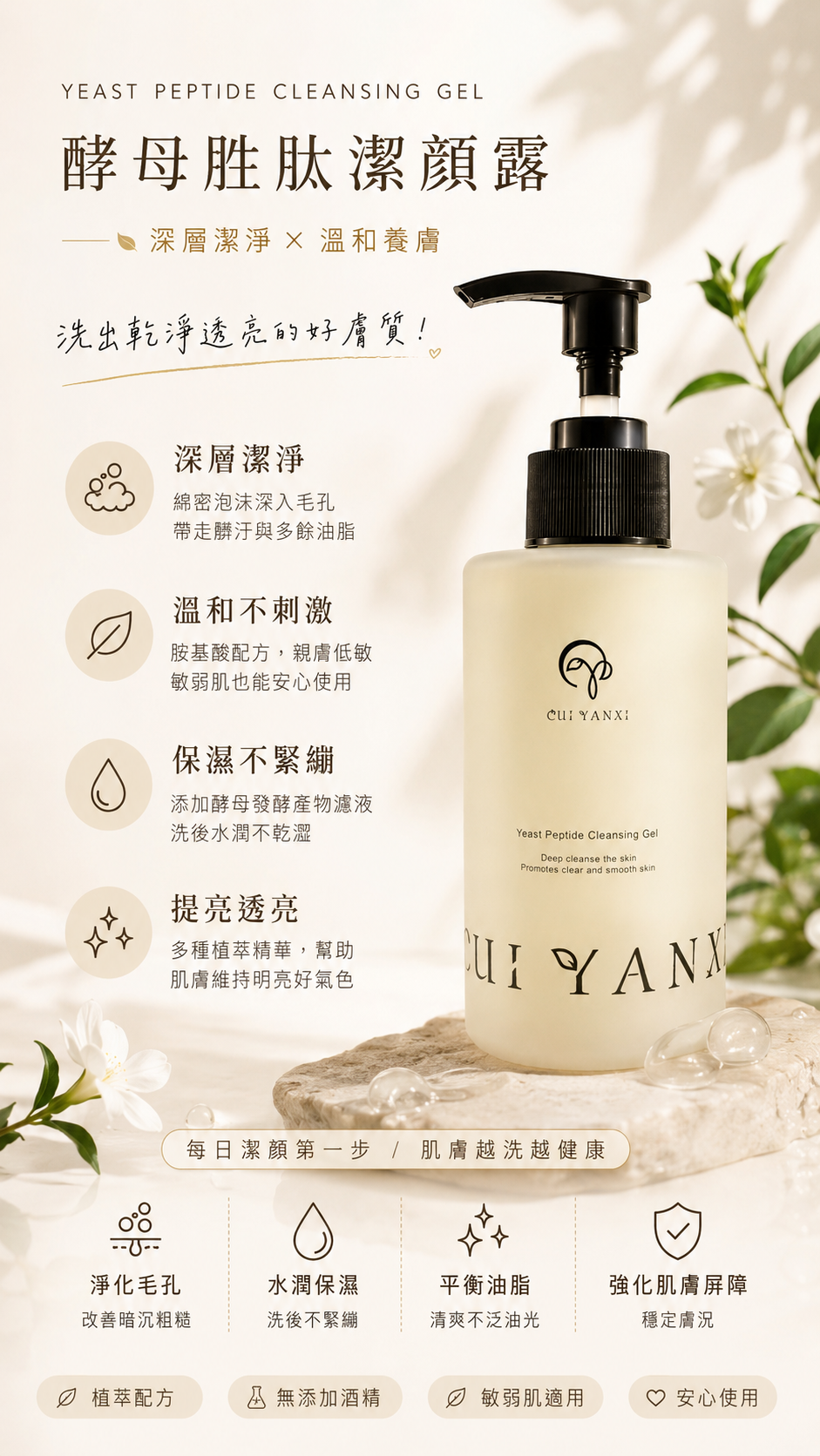 酵母菌胜肽潔顏露