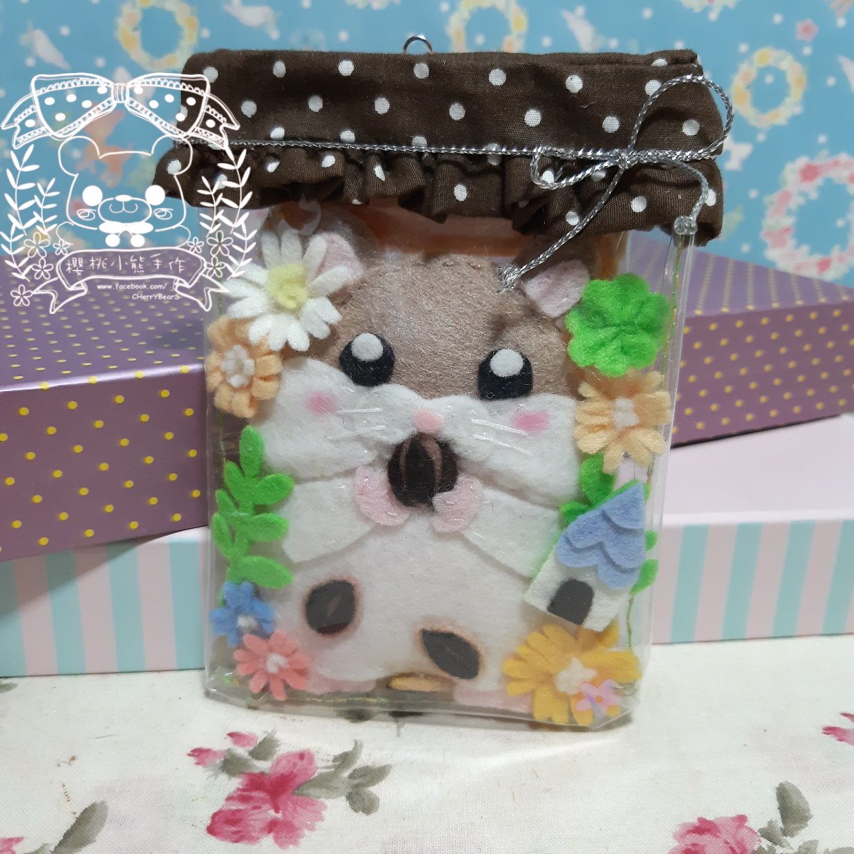 養一隻小狐狸手作＊手工 原創設計【小倉鼠透明感卡套/證件套 】