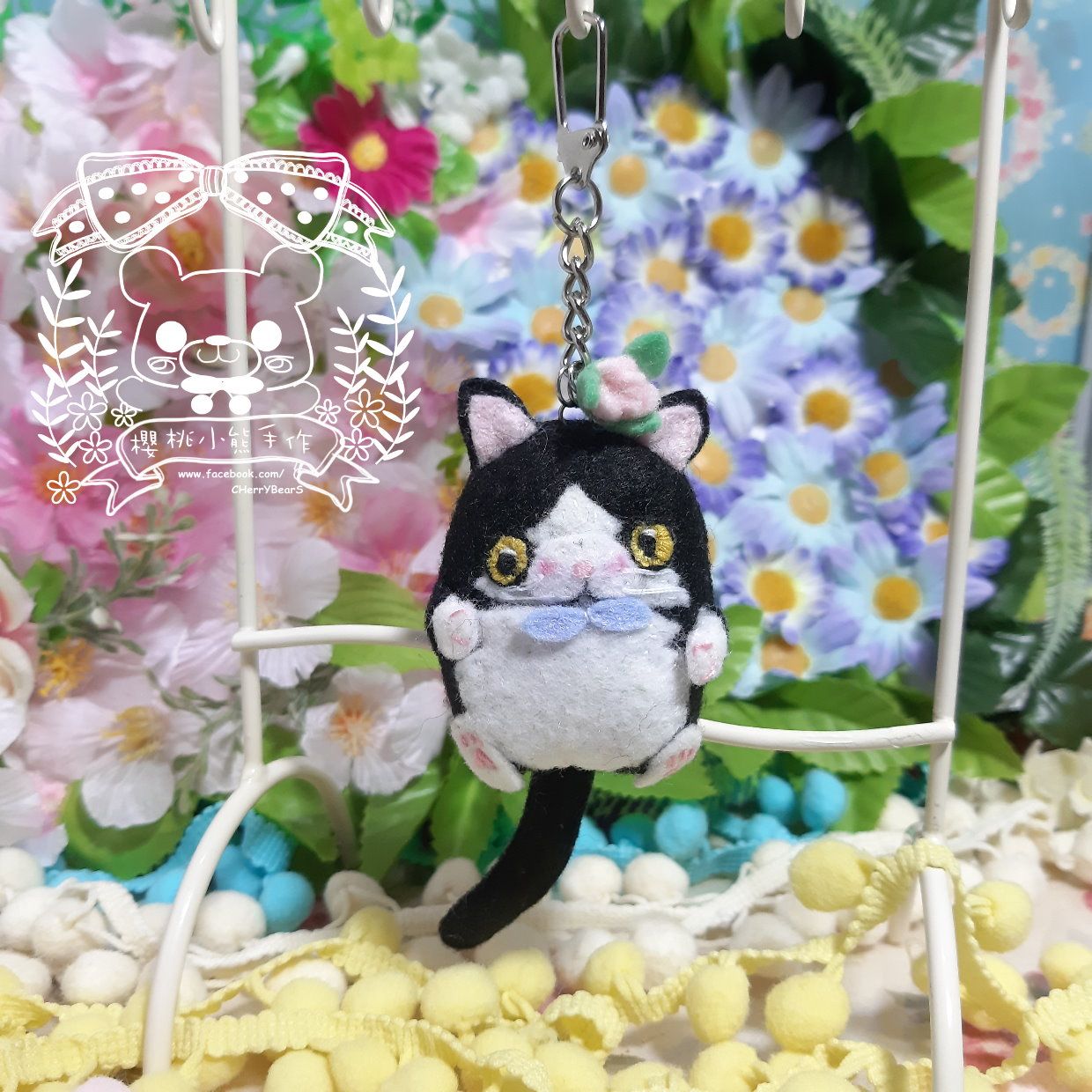 養一隻小狐狸手作＊手工 原創設計【賓士貓布偶鑰匙圈 】