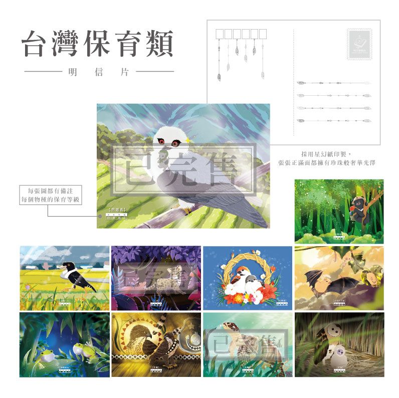 台灣保育類明信片（單張）
