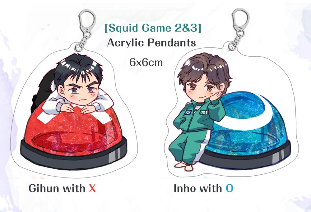 【魷魚遊戲】透明吊飾、銀河版小立牌