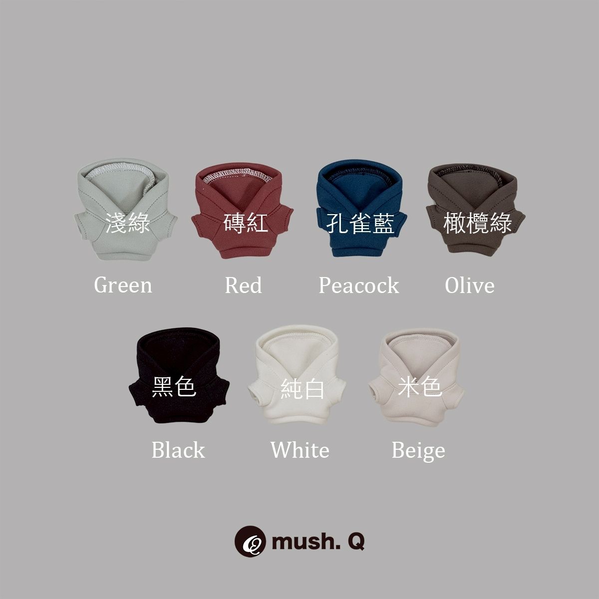 mush.Q 棉花娃 休閒帽T 10cm、ぬい