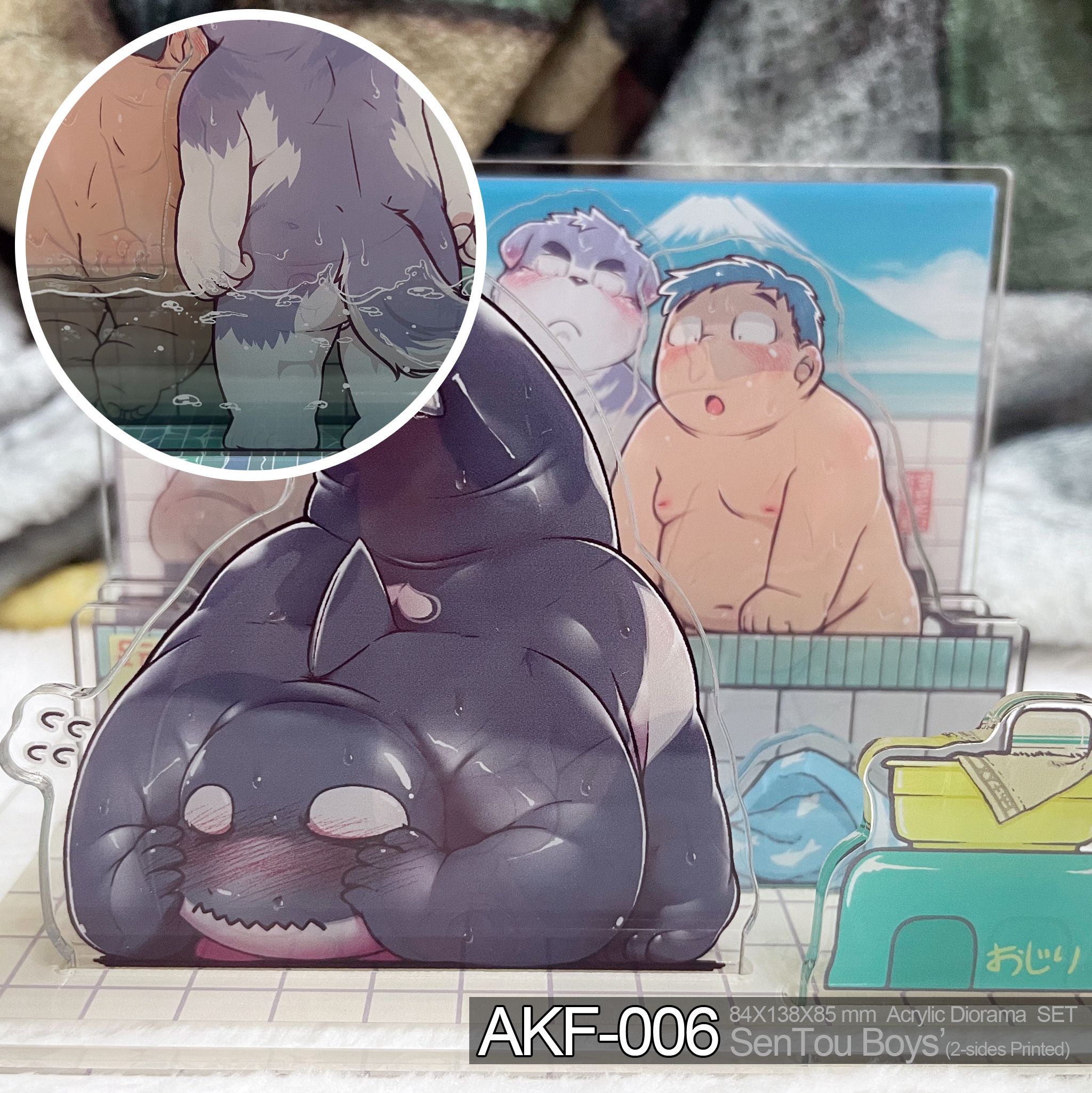 [AKF-006]男子錢湯壓克力場景組