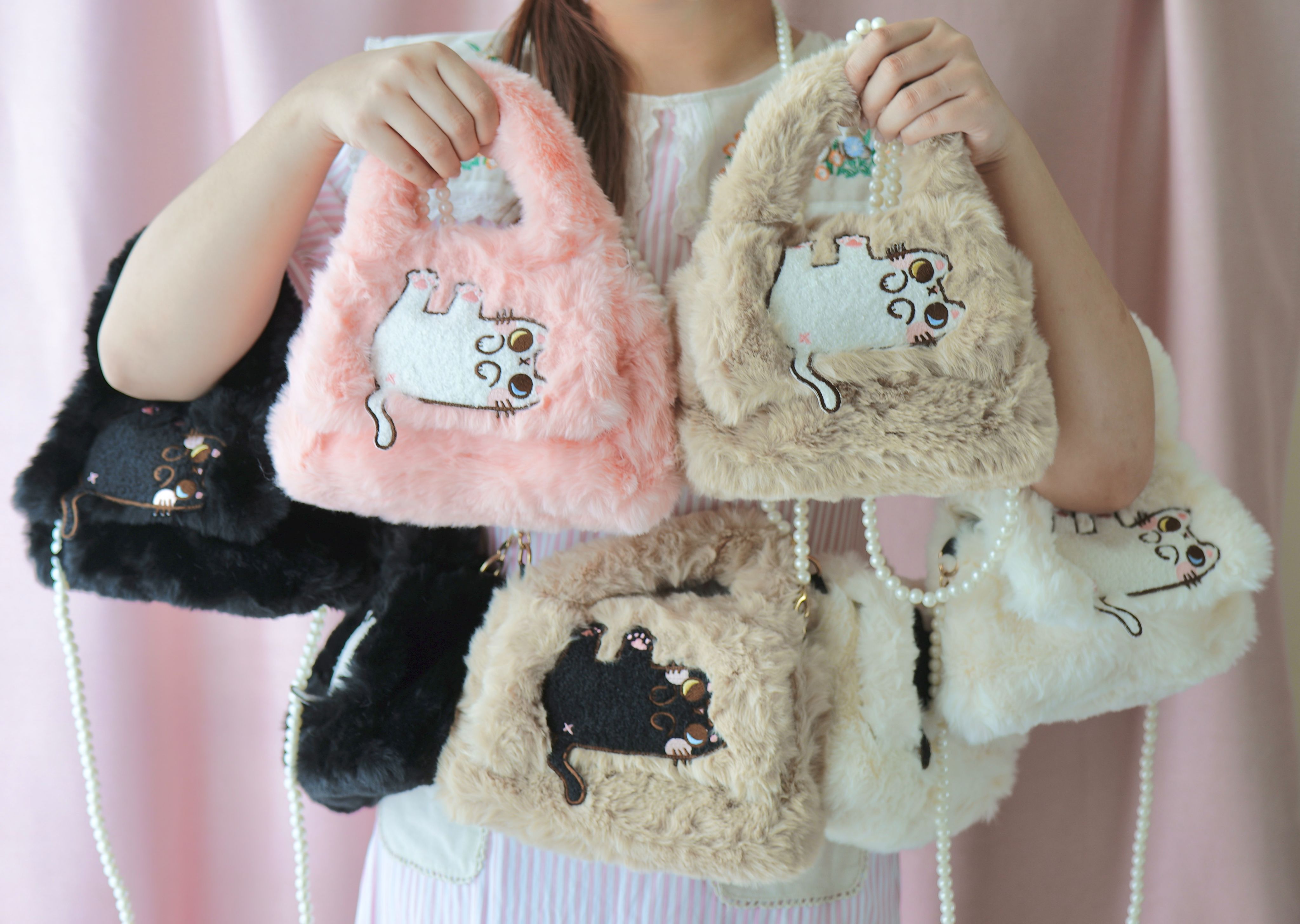 肉球手作毛絨絨珠鍊包包