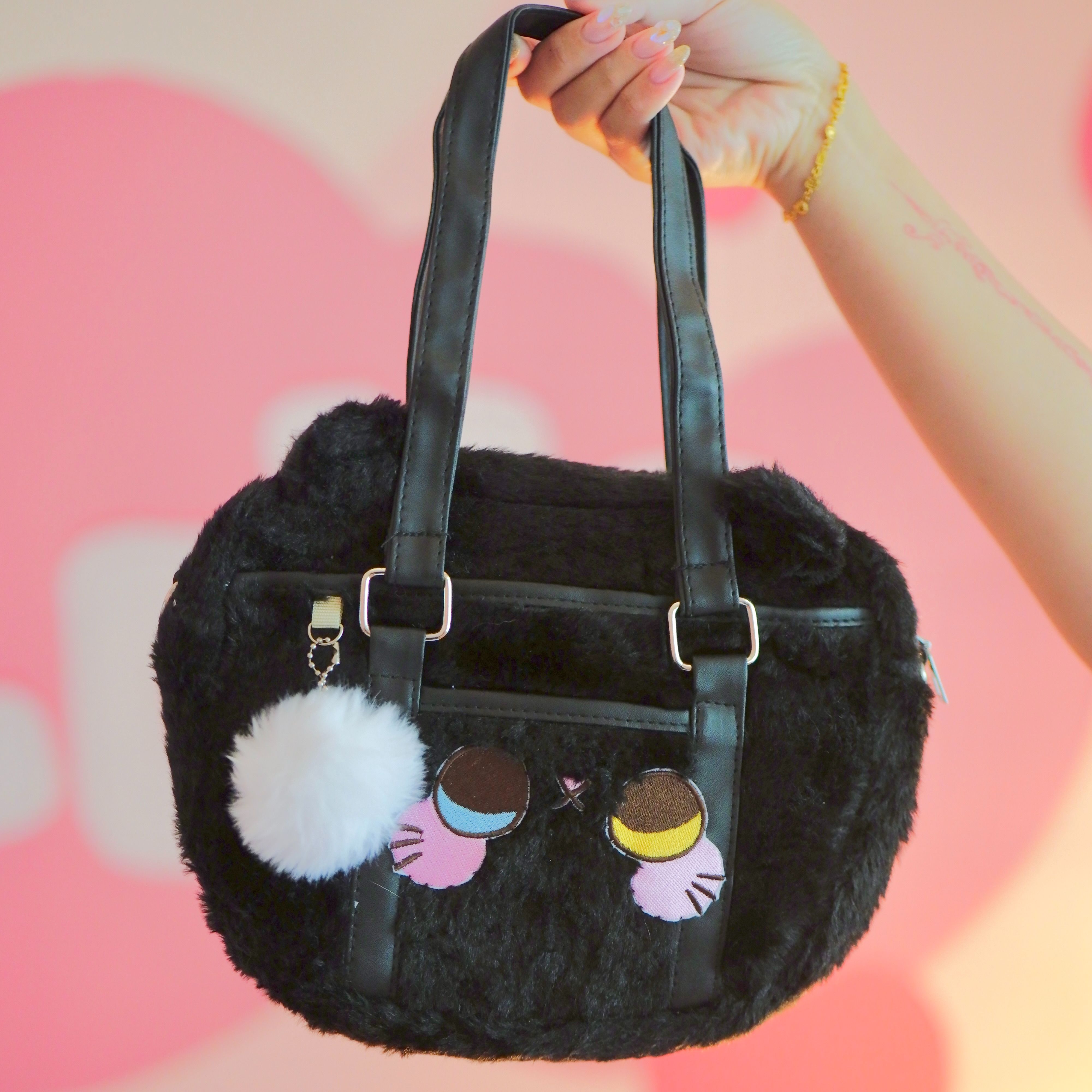 肉球手縫貓耳朵包包 可斜背