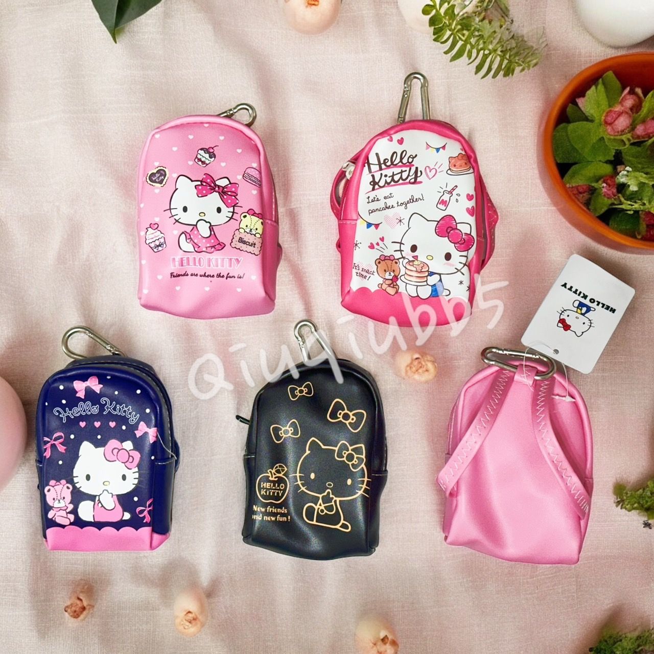 薴萌樂園🌺三麗鷗 Hello Kitty KT PU背包式零錢包 零錢袋 正版授權 吊飾 掛件 小物收納 耳機包 凱蒂