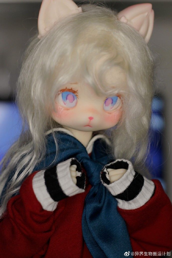 【全新】里親 三分二次元 喵蟹煲 小能苗 半白 無妝單頭 / 三分v白蝴蝶結兔耳配件