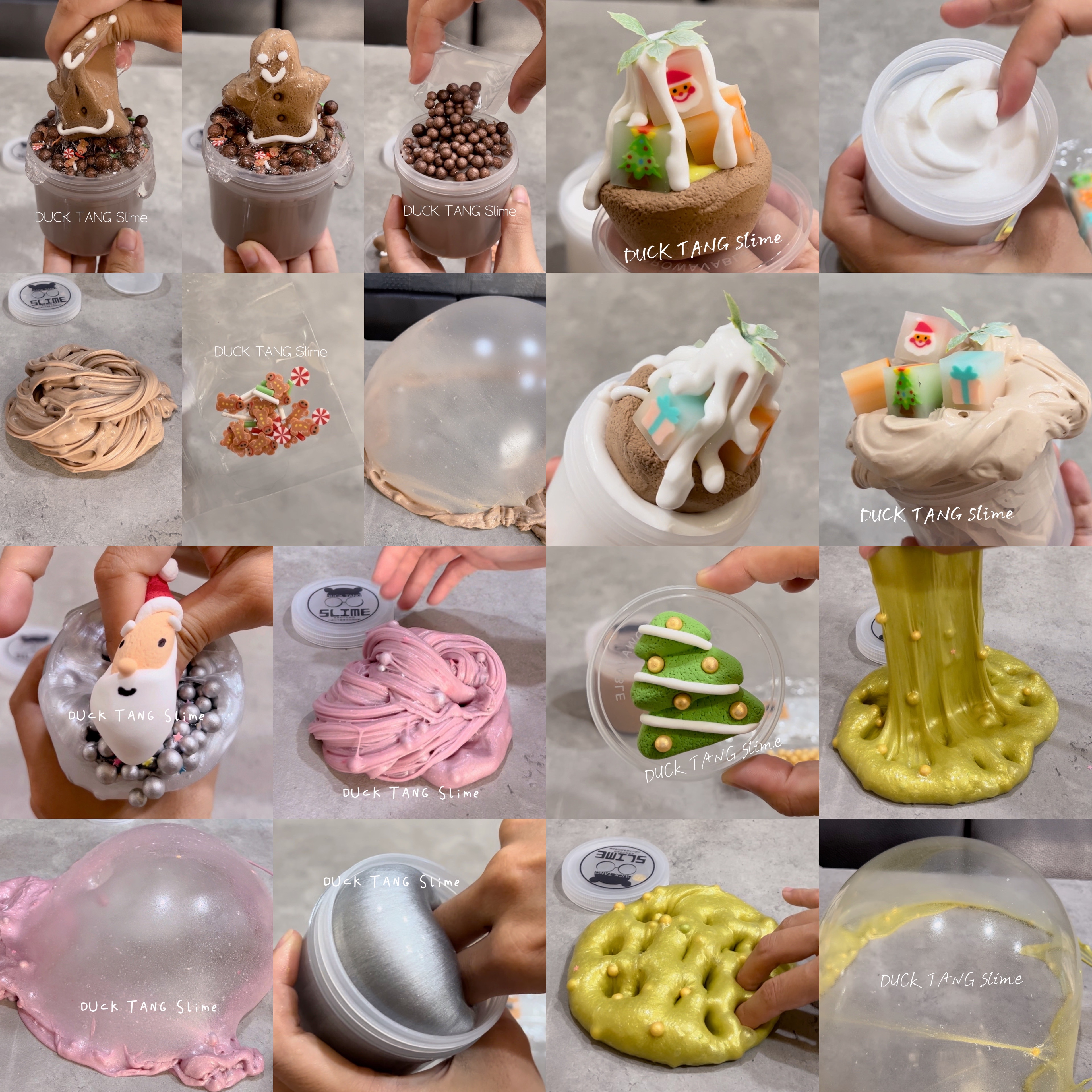 DUCK TANG Slime 聖誕節仿真薑餅人/聖誕老人/聖誕塔/聖誕樹（療癒小物送禮舒壓首選）台灣製