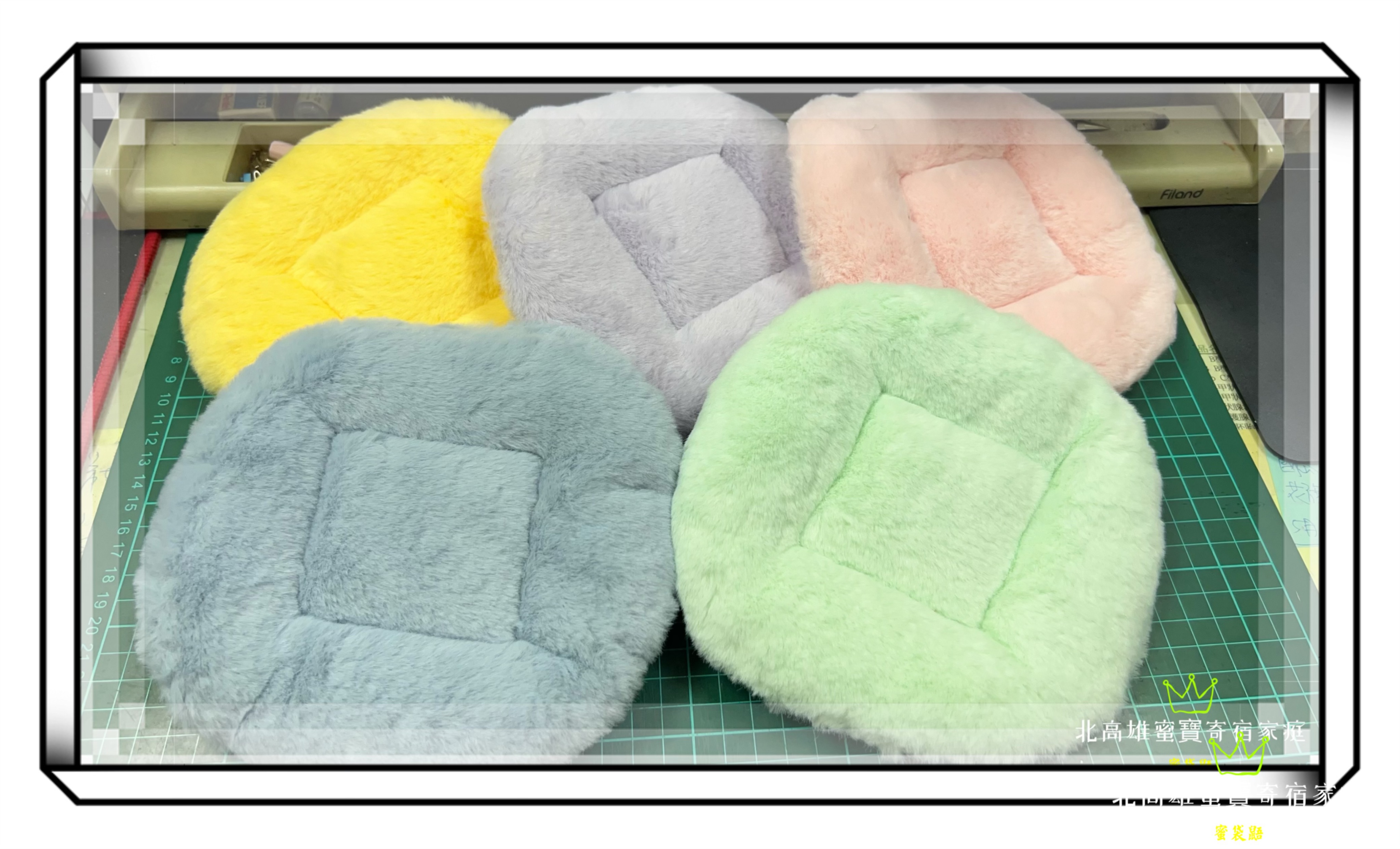 圓形提籃短兔毛內墊（隨機）