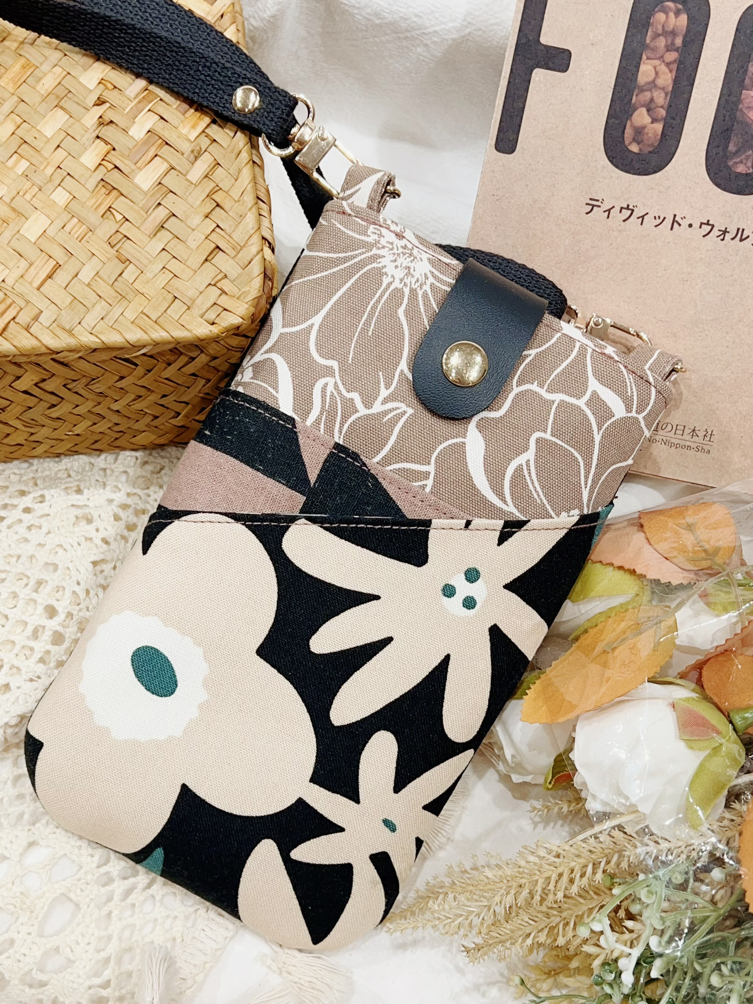 //三拼接手機隨身包手作材料//暫無影音教學 純版型+材料