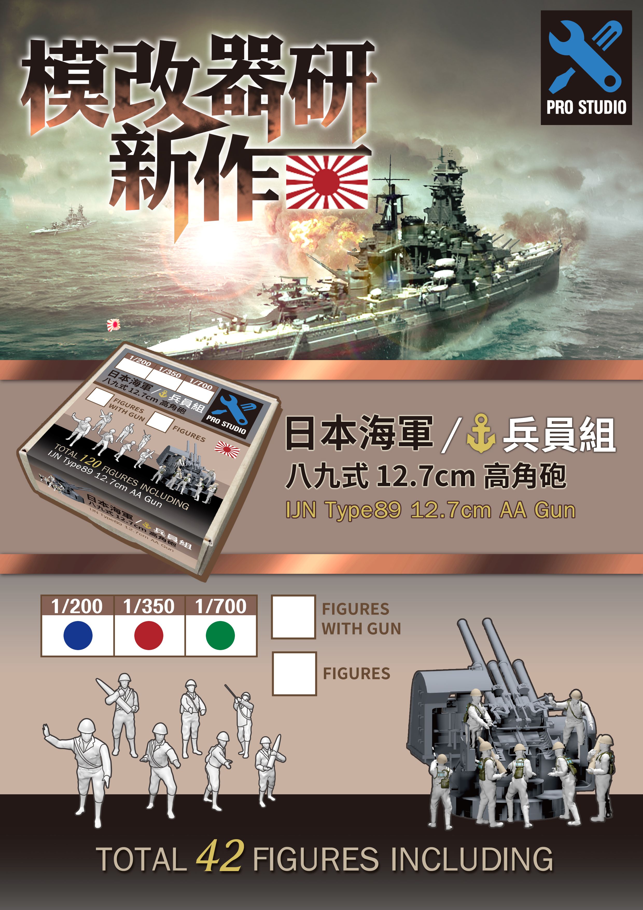 【小兵立大功系列】日本海軍八九式12.7CM高角砲模型
