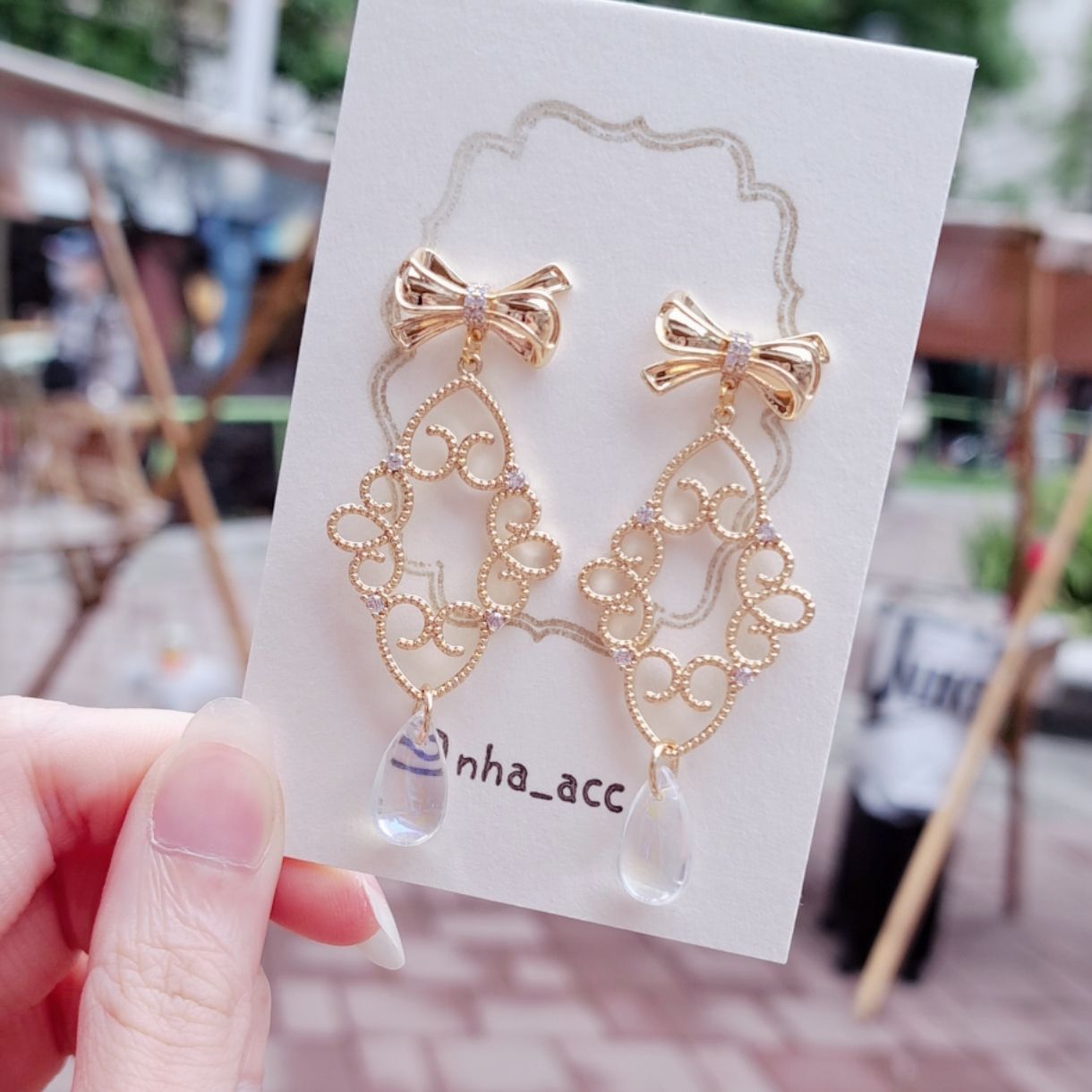 ＜市集限定＞華麗雕花耳環