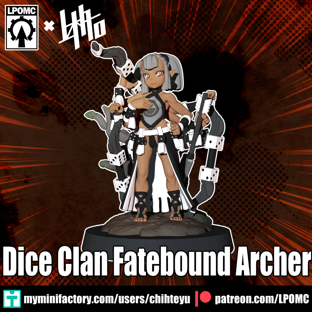 【DiceClan】❮骰族微縮模型004❯ DiceClan Fatebound Archer 骰族繫命射手