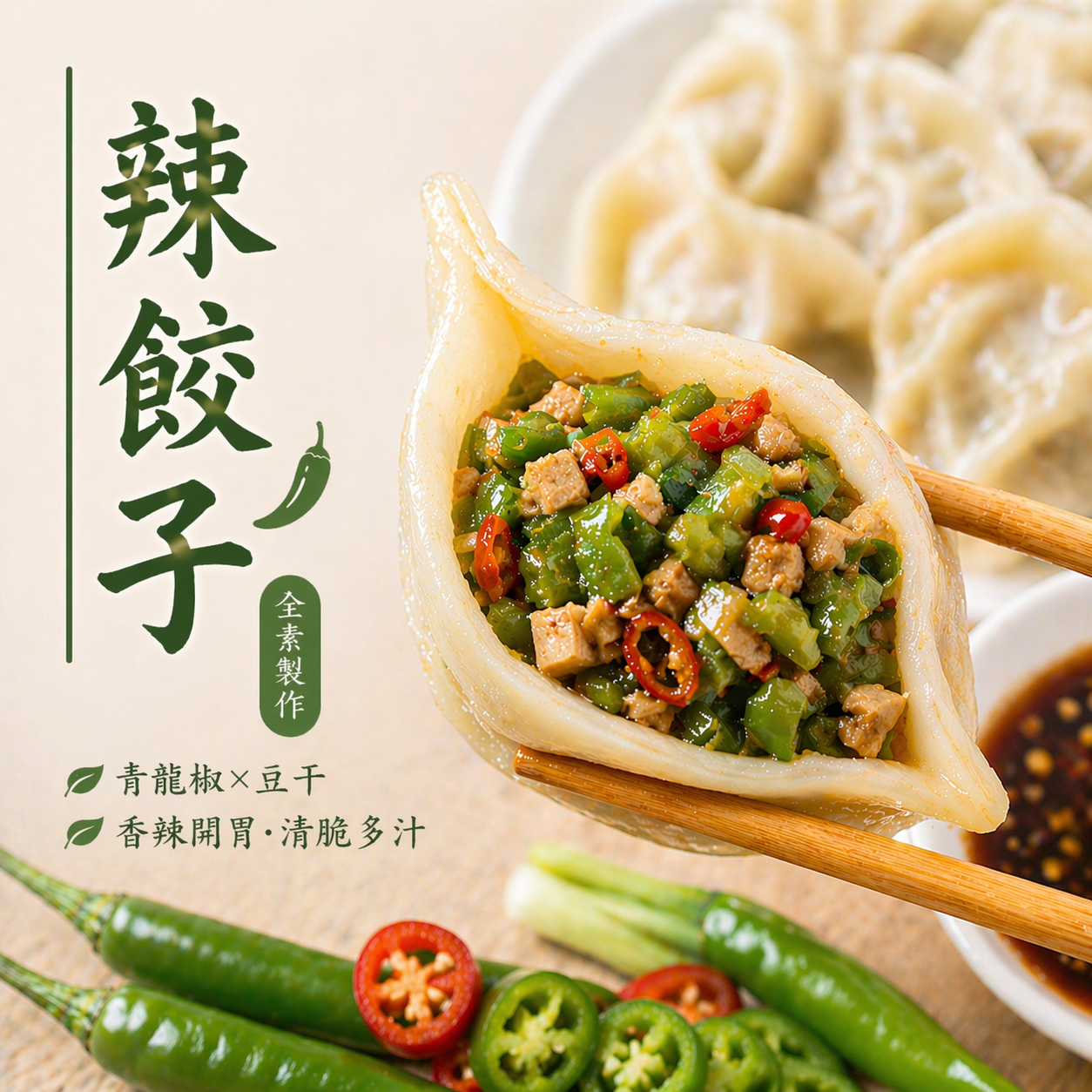 辣餃子2包
