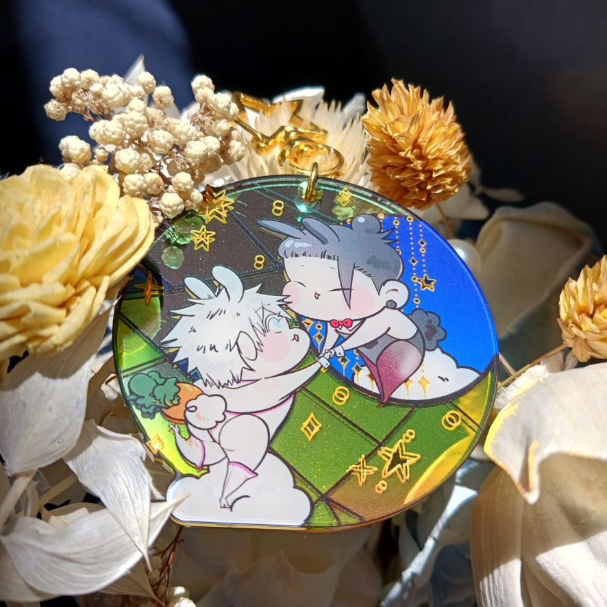 五＆夏兔兔鏡面吊飾