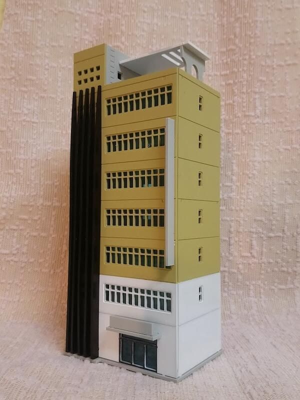 [熊貓] 1/144 7層 現代豪宅建築 公寓大樓 S1 組裝模型 hg 鐵道 鋼彈 特攝 哥吉拉 場景
