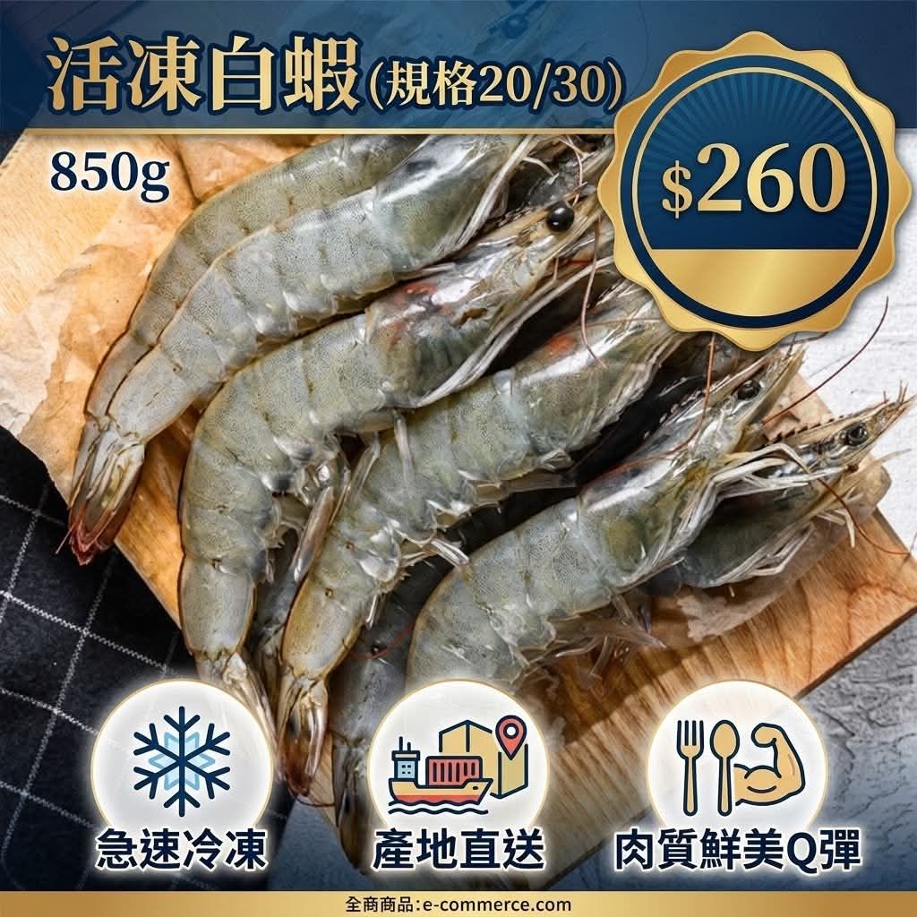 活凍白蝦
