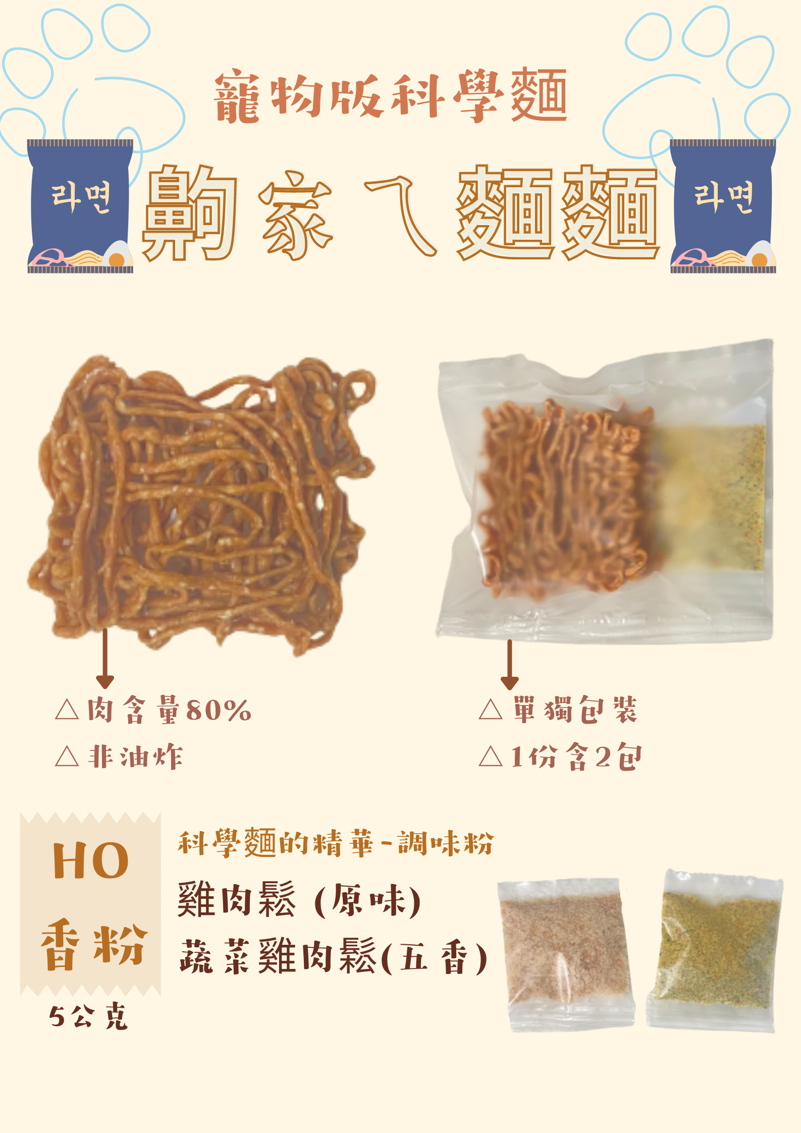 《寵物科學麵》齁家ㄟ麵麵/齁心舖寵物手工零食