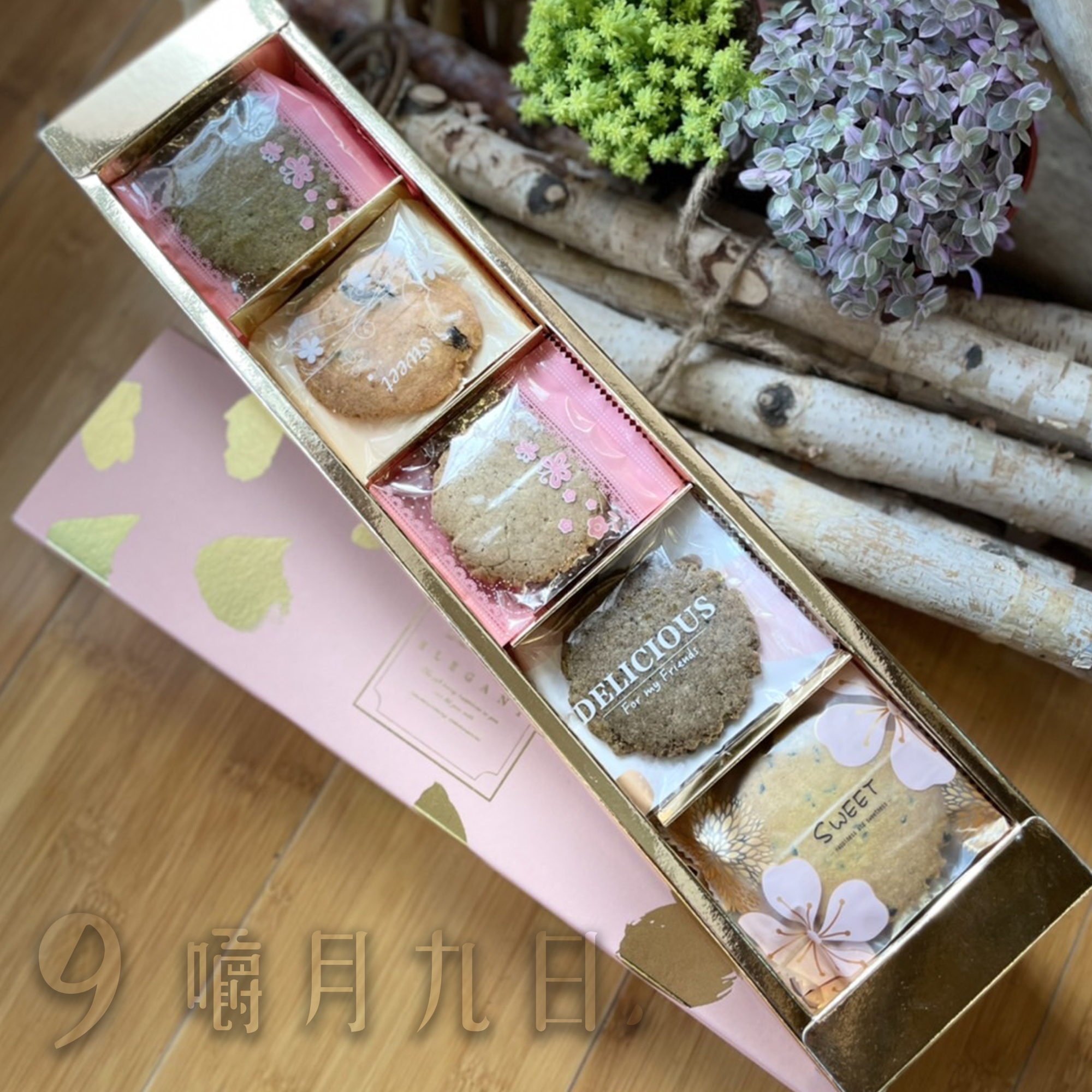 【嚼月九日】 台灣滋味手工餅乾禮盒（15入/盒）