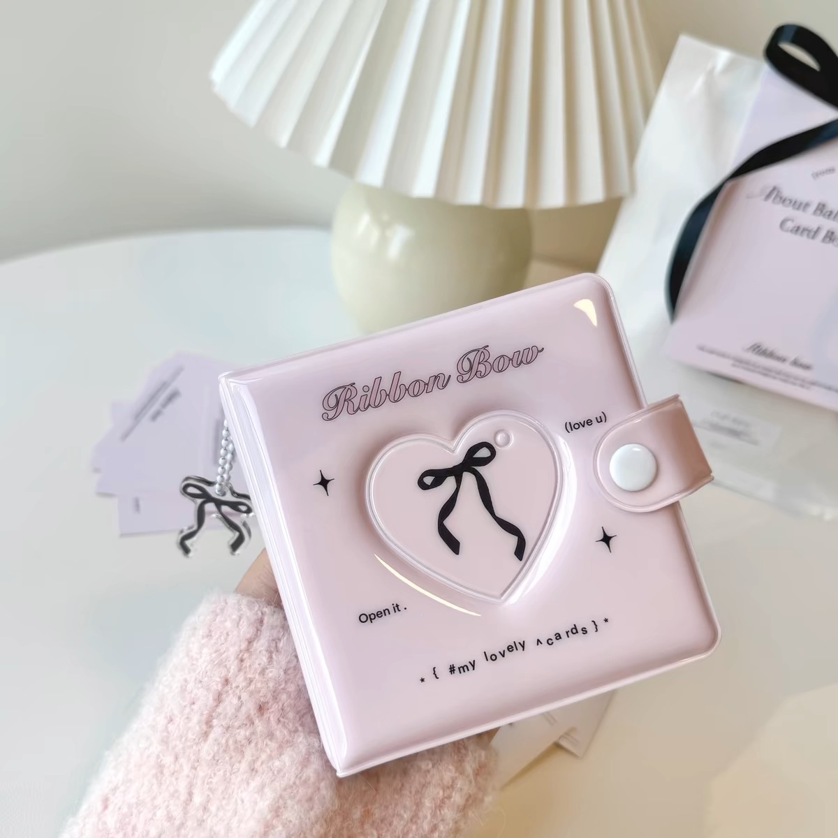 【預購】熱銷🔥『Puff diary』RibbonBow粉色蝴蝶結活頁卡冊