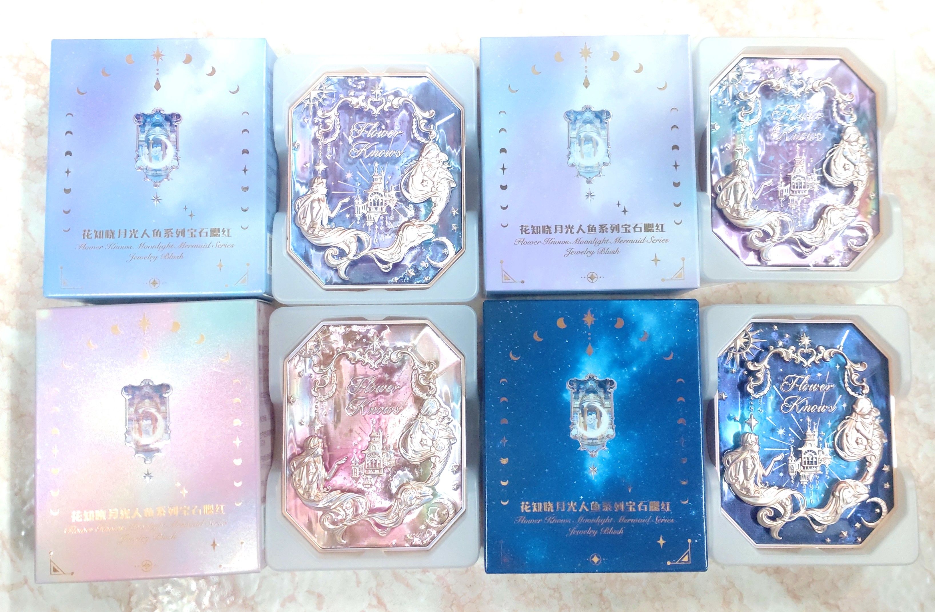 Flower knows 花知曉-人魚寶石浮雕腮紅-全新✨