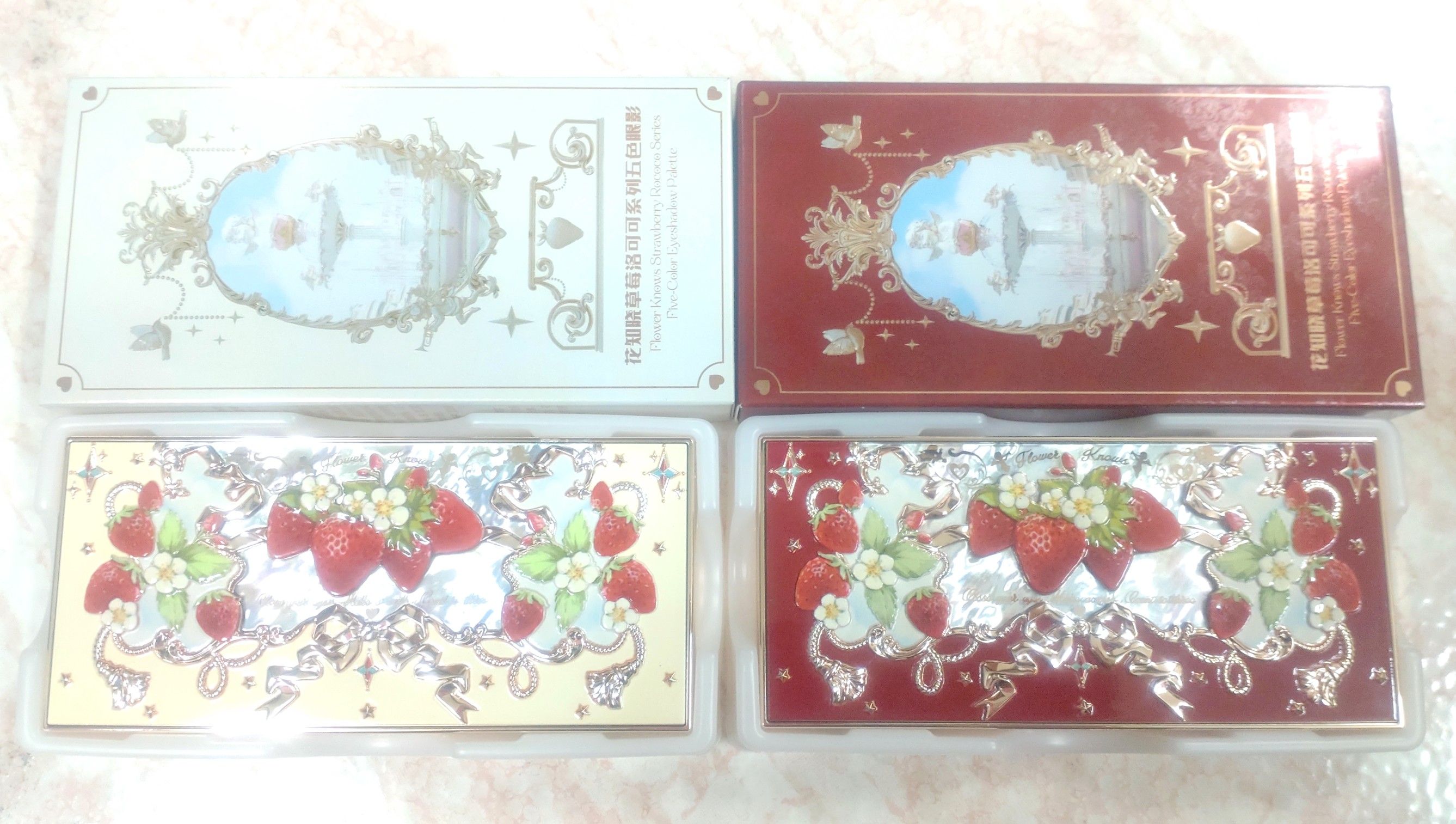 Flower knows 花知曉-草莓洛可可系列5色眼影-全新✨