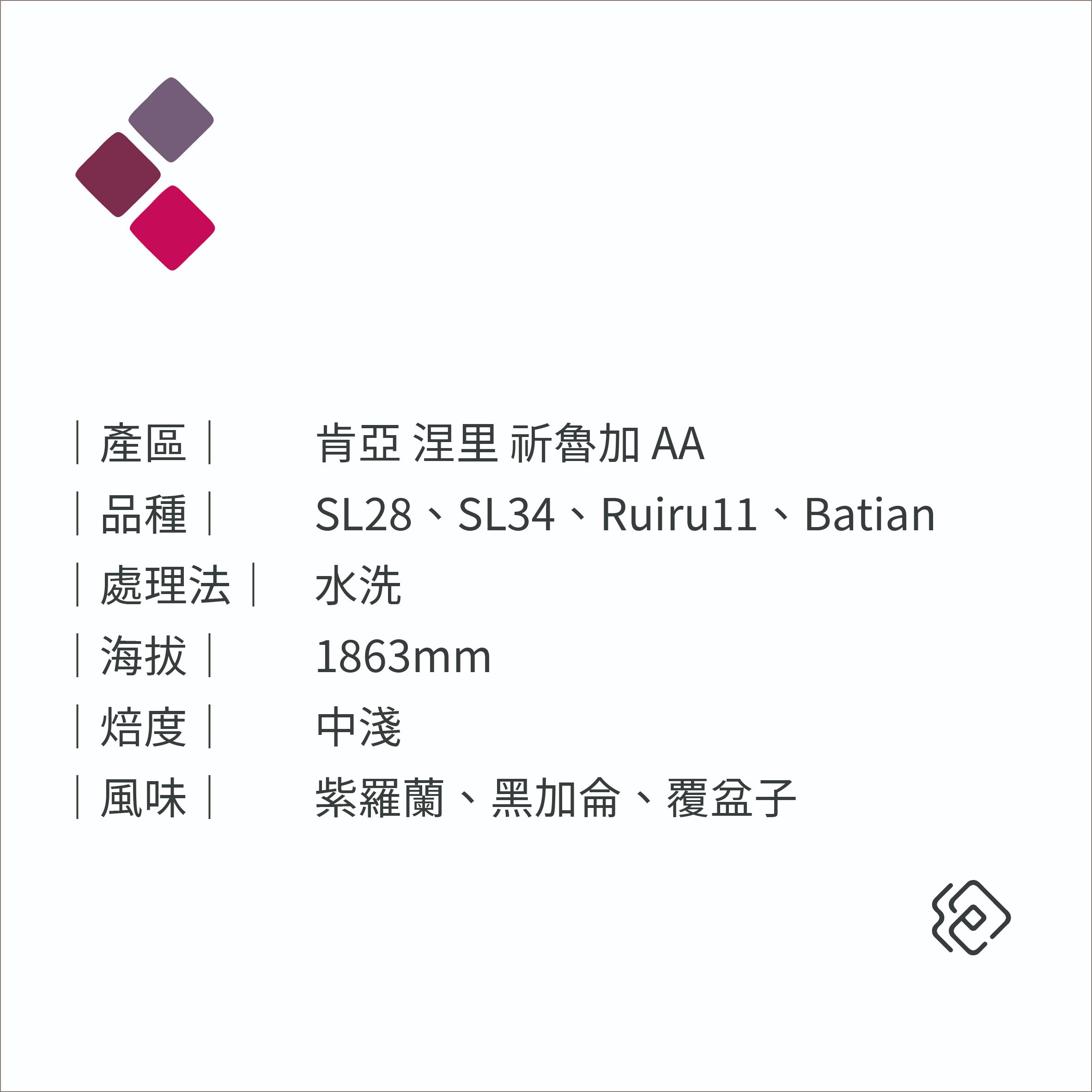 肯亞AA 涅里 祈魯加｜水洗｜中淺焙