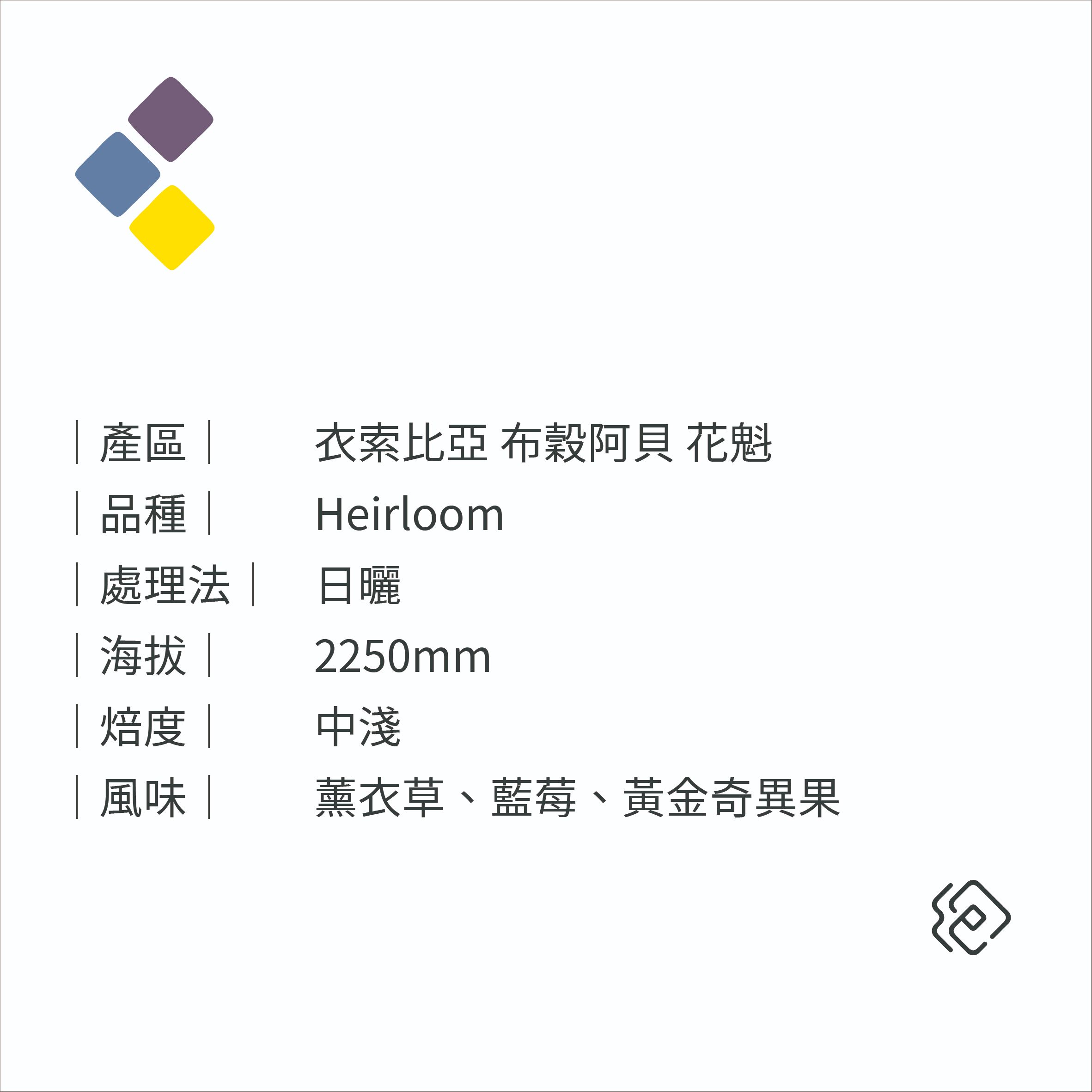 衣索比亞 罕貝拉 布穀阿貝 花魁｜日曬｜中淺焙