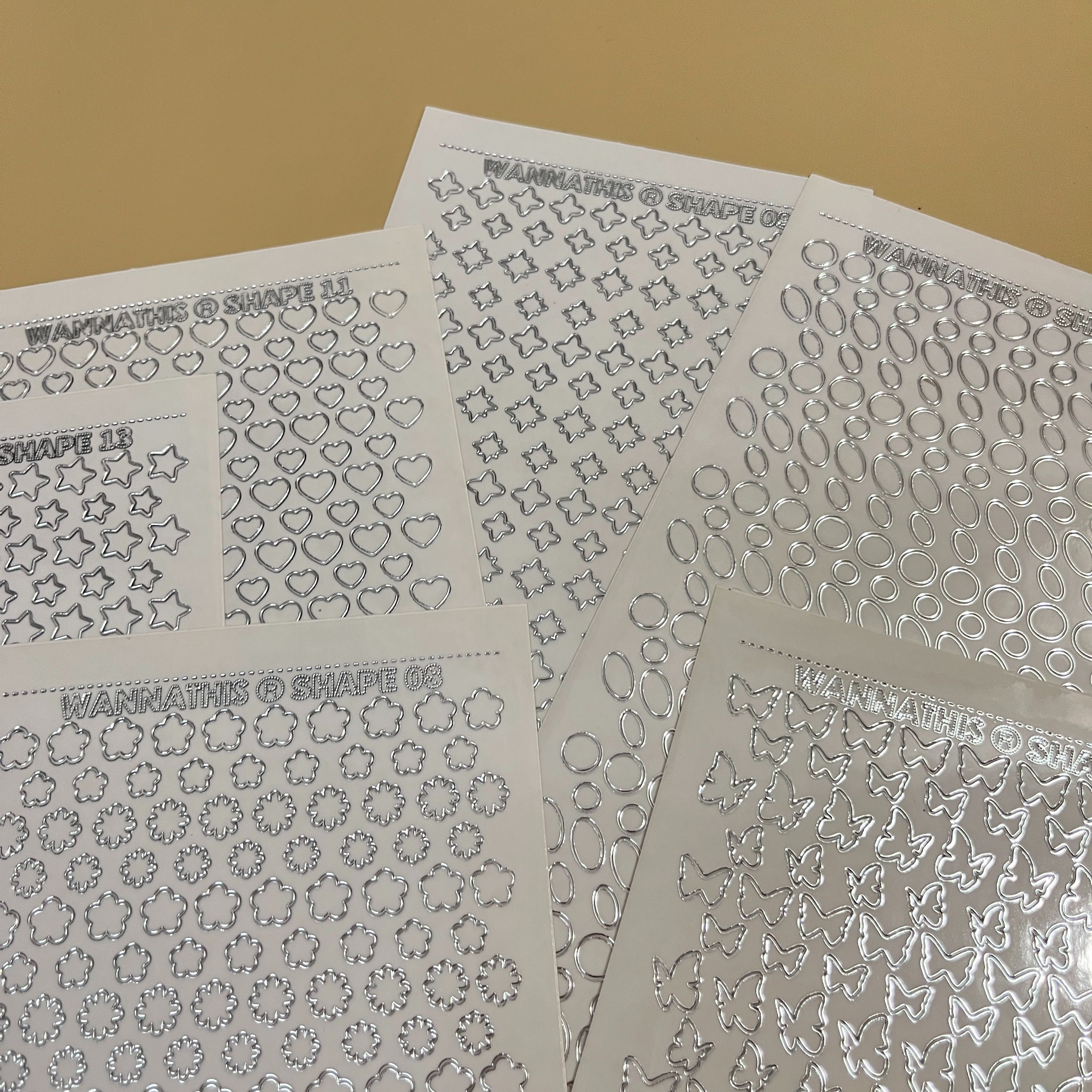 韓版wannathis 燙銀咕卡貼