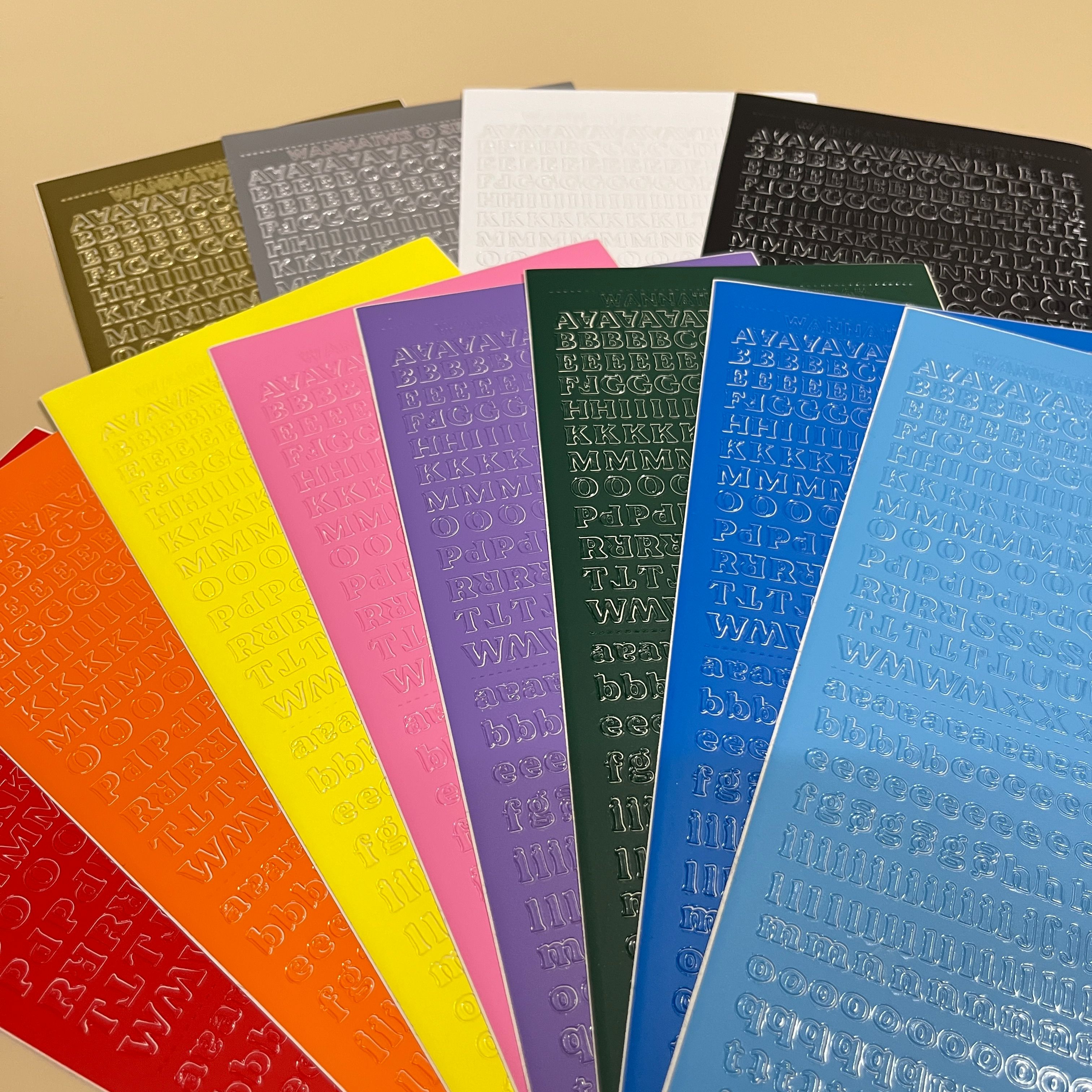 韓版wannathis 各色英文字母咕卡貼