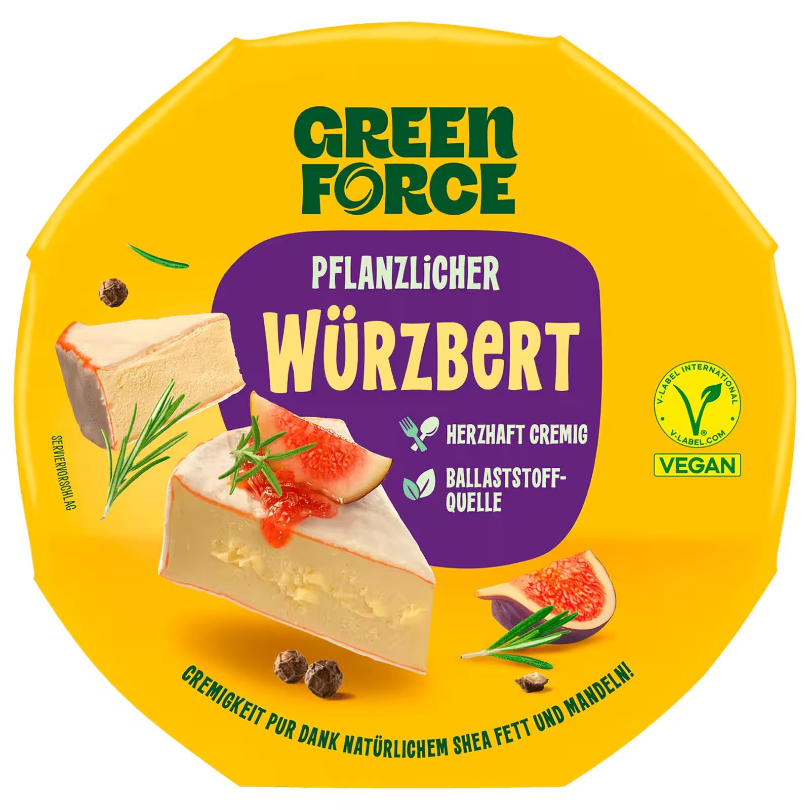 GREENFORCE 植物性 調味起司風味圓起司；可直接吃或是塗抹（請加熱後食用）