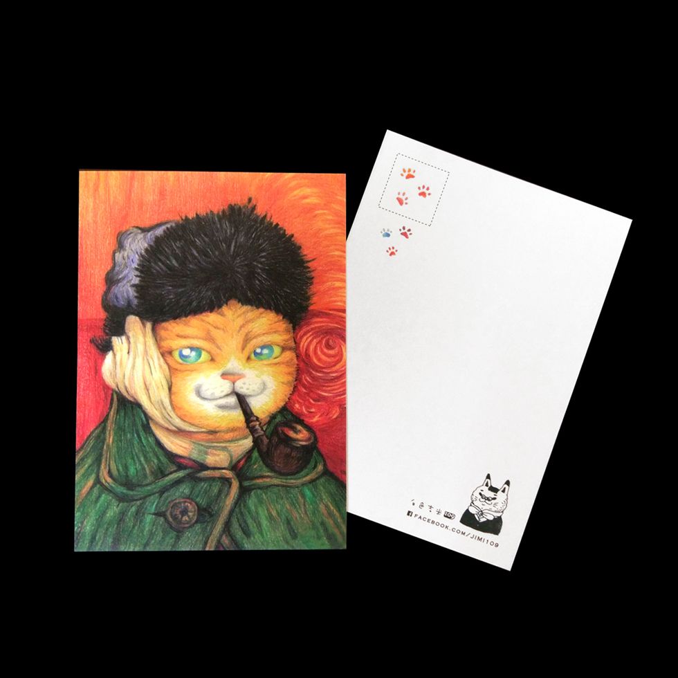 梵谷貓 明信片