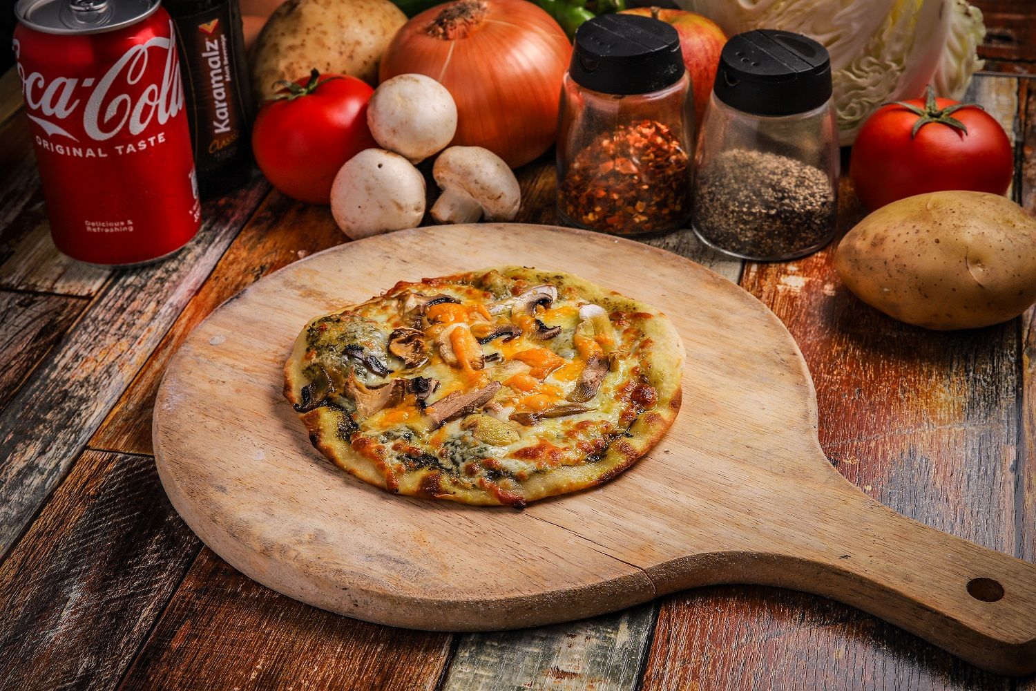 Pooz冷凍披薩青醬野菇（奶素）